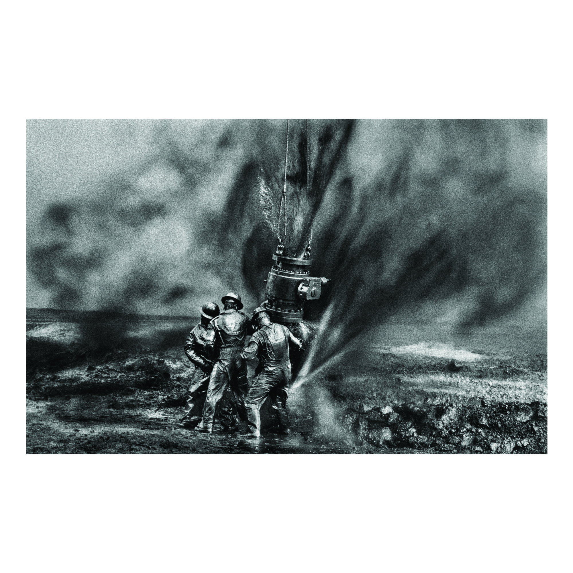 Sebastião Salgado — Workers Struggle To Remove Bolts, Oil Wells, Kuwait