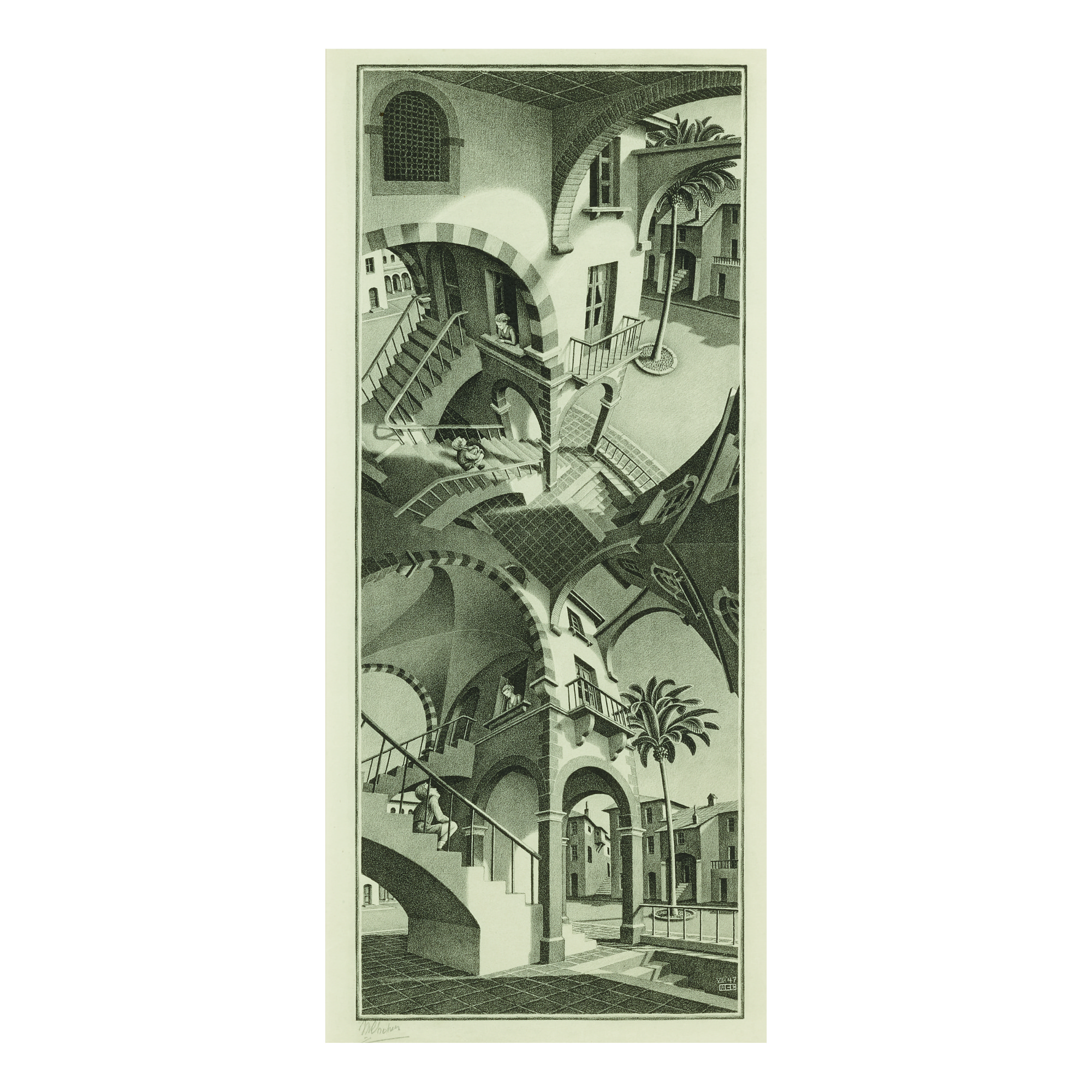 M. C. Escher — Up And Down (b./k./l./w. 352)