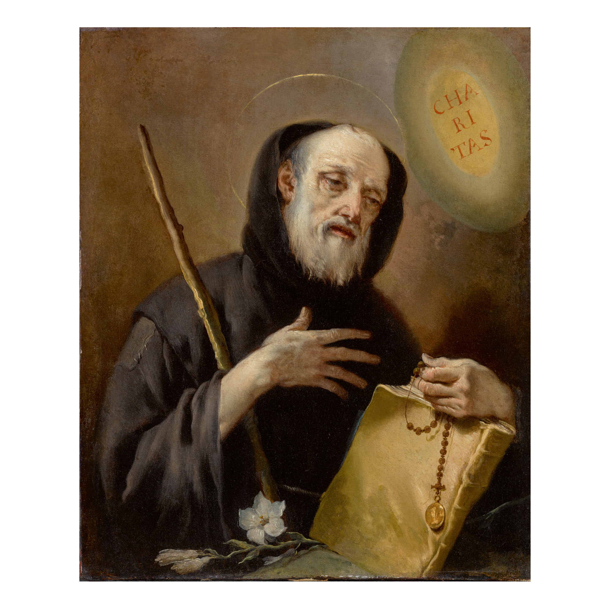 Giovanni Battista Tiepolo — Giovanni Battista Tiepolo | St. Francis Of Paola Holding A Rosary, Book, And Staff