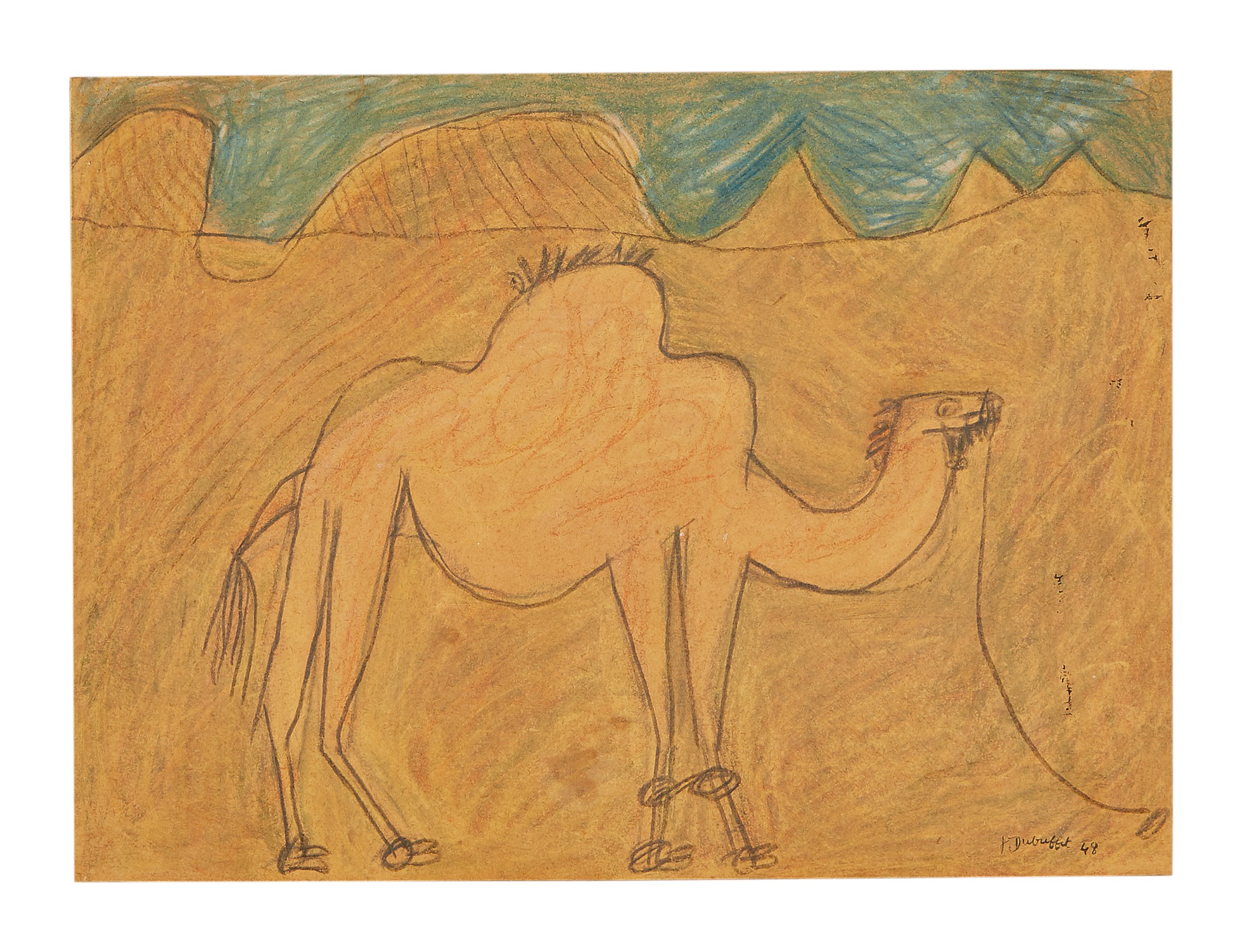 Jean Dubuffet — Chameau Entravé Au Désert [camel Tied Up In The Desert]