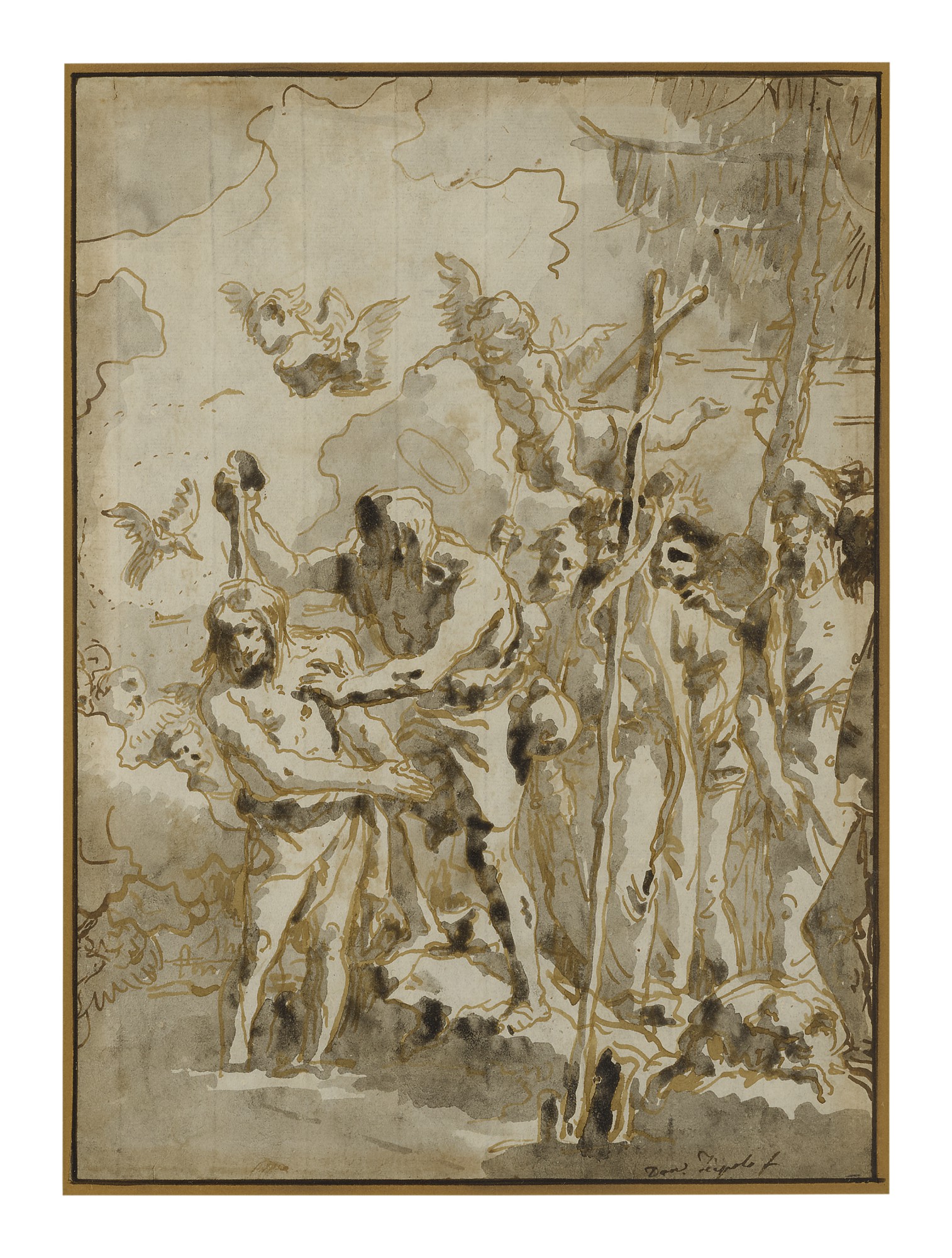 Giovanni Domenico Tiepolo — The Baptism Of Christ