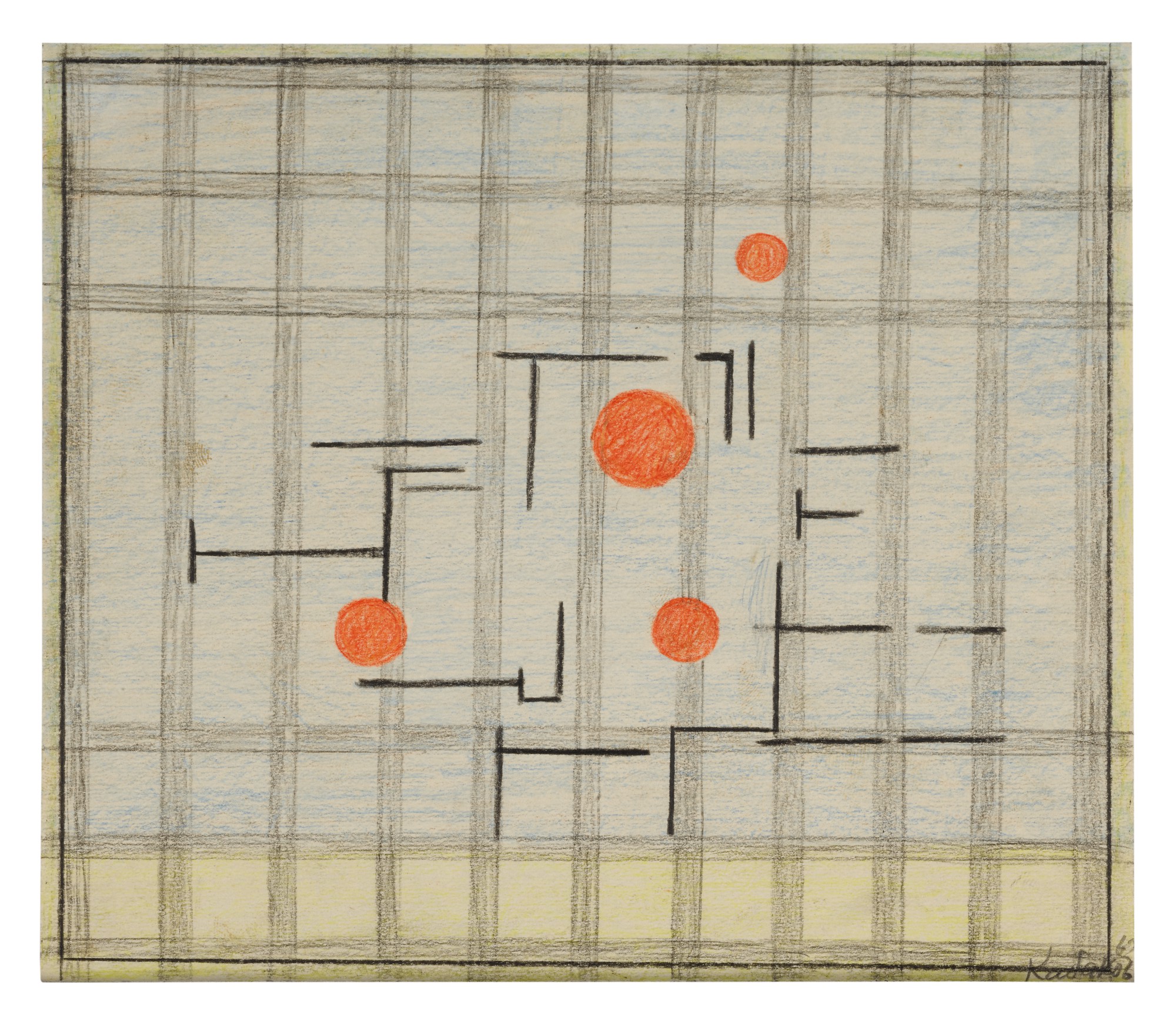 Ilya Kabakov — Geometric Composition With Four Red Dots