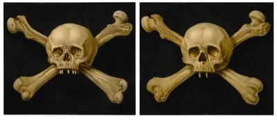A Pair Of Memento Mori With Skulls And Crossbones
