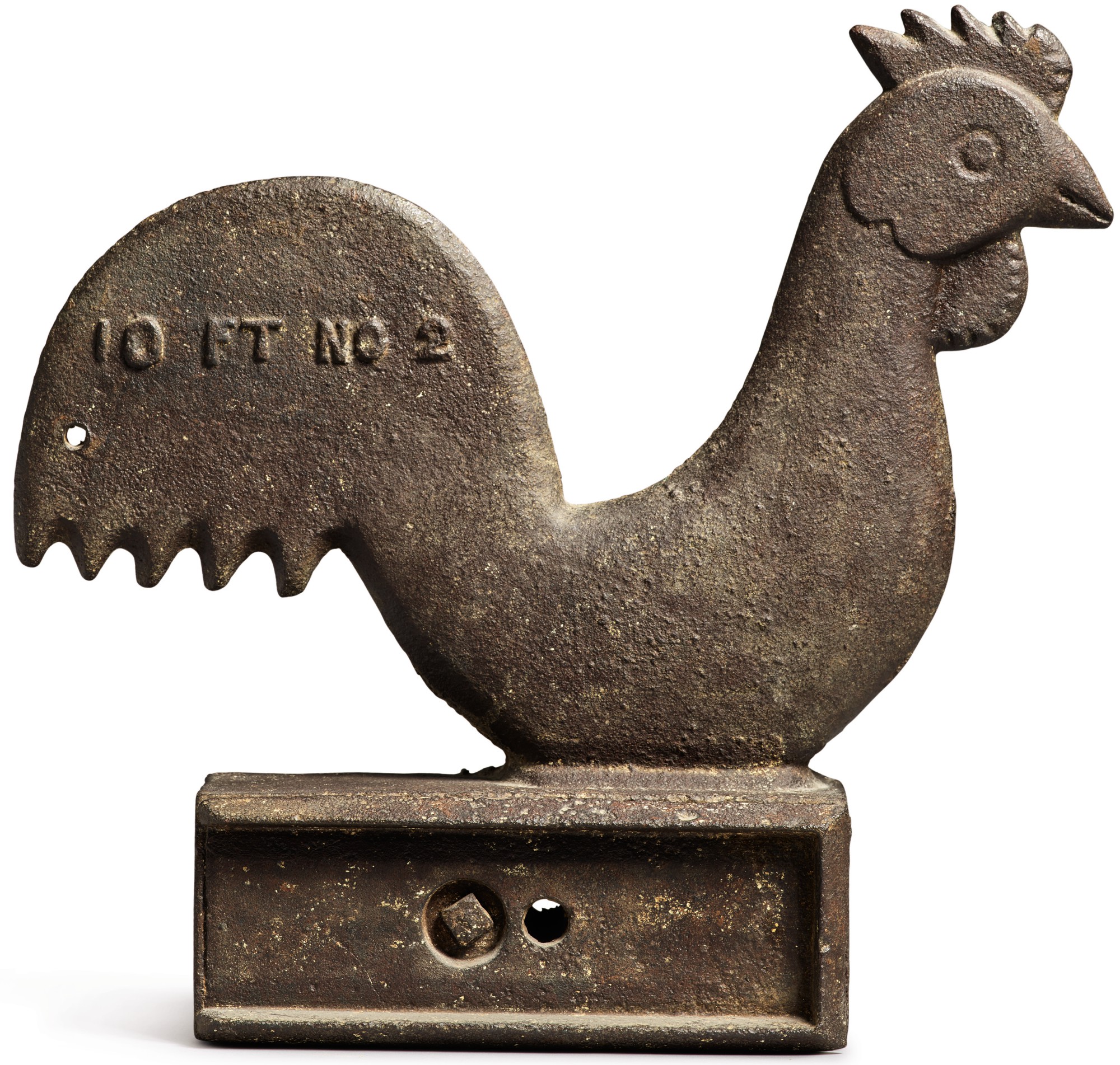 Cast-iron Rooster Windmill Weight, Attributed to Elgin Windmill Co., Late 19th Century — Cast-iron Rooster Windmill Weight, Attributed To Elgin Windmill Co., Late 19th Century