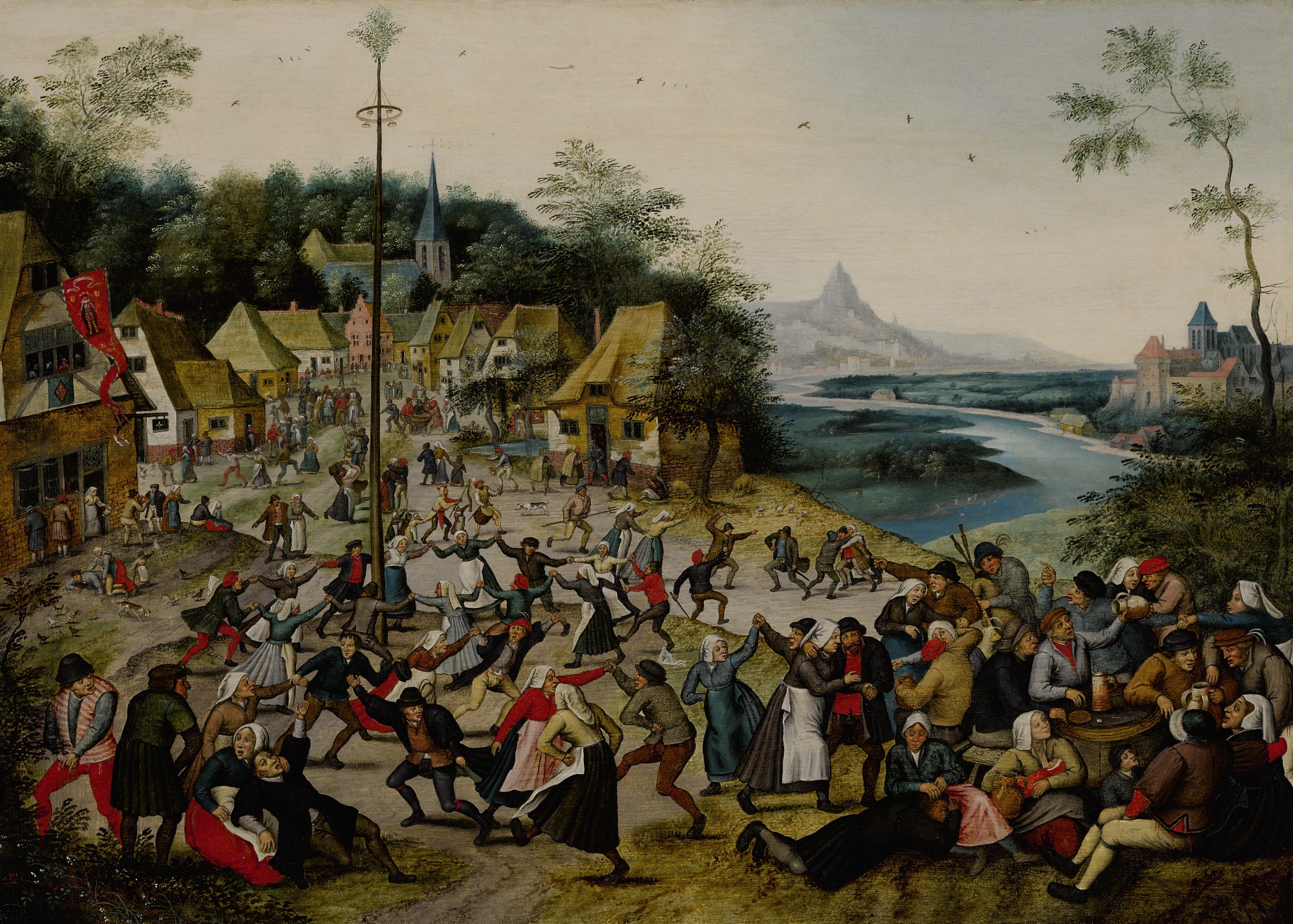 Pieter Brueghel The Younger — St. George's Kermis With The Dance Around The Maypole