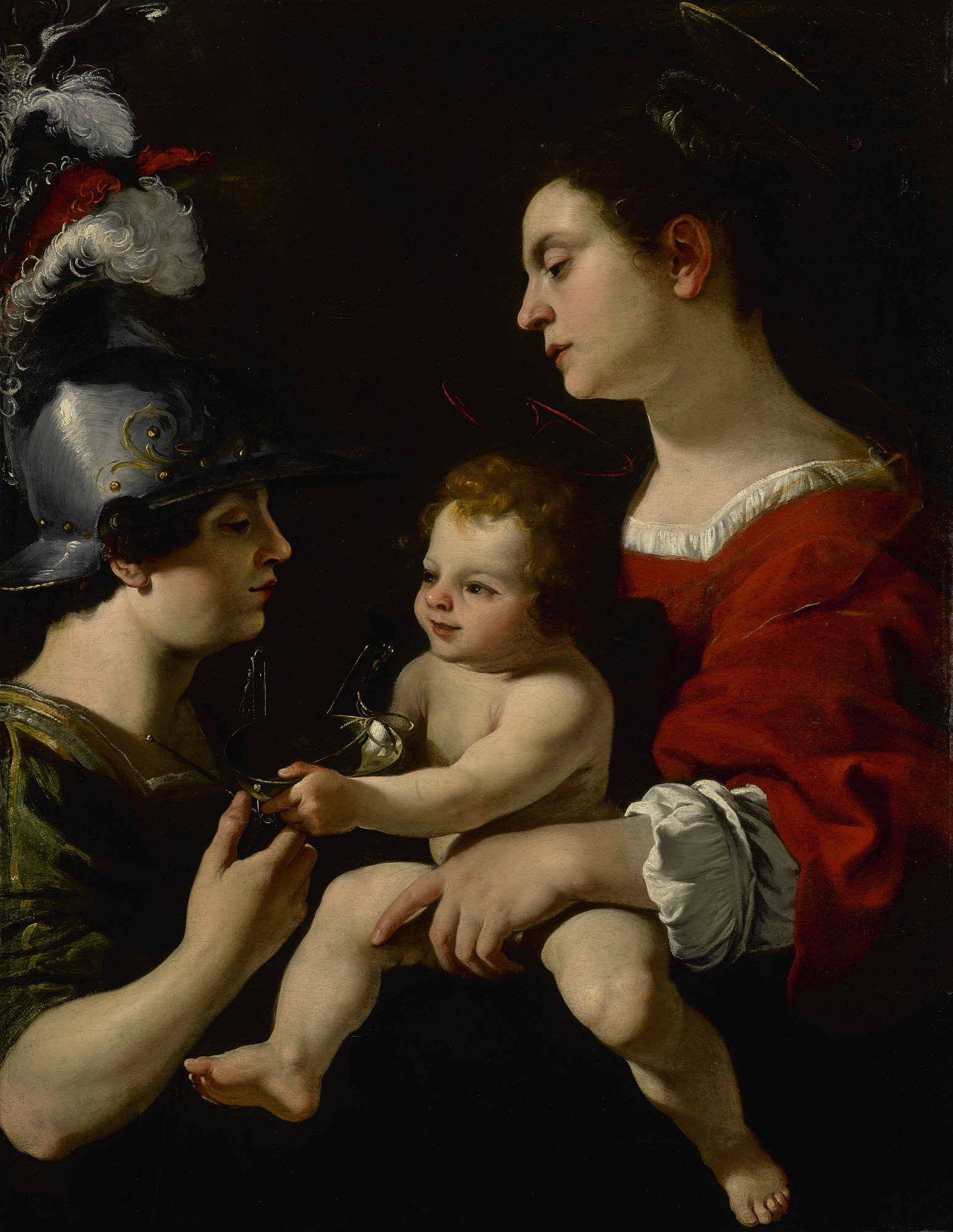 Rutilio Manetti — The Virgin And Child With Saint Michael