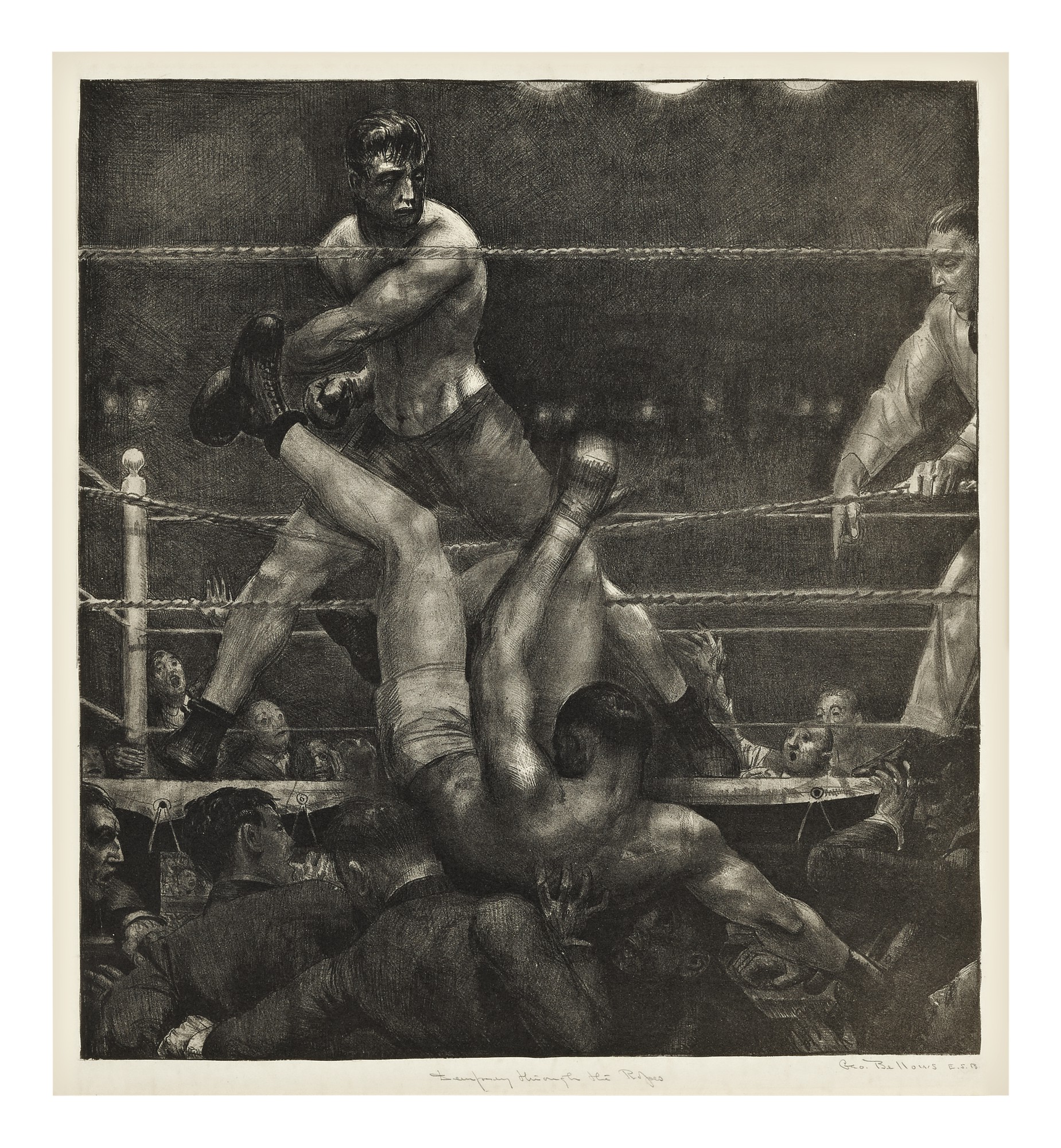 George Wesley Bellows — Dempsey Through The Ropes (mason 182)