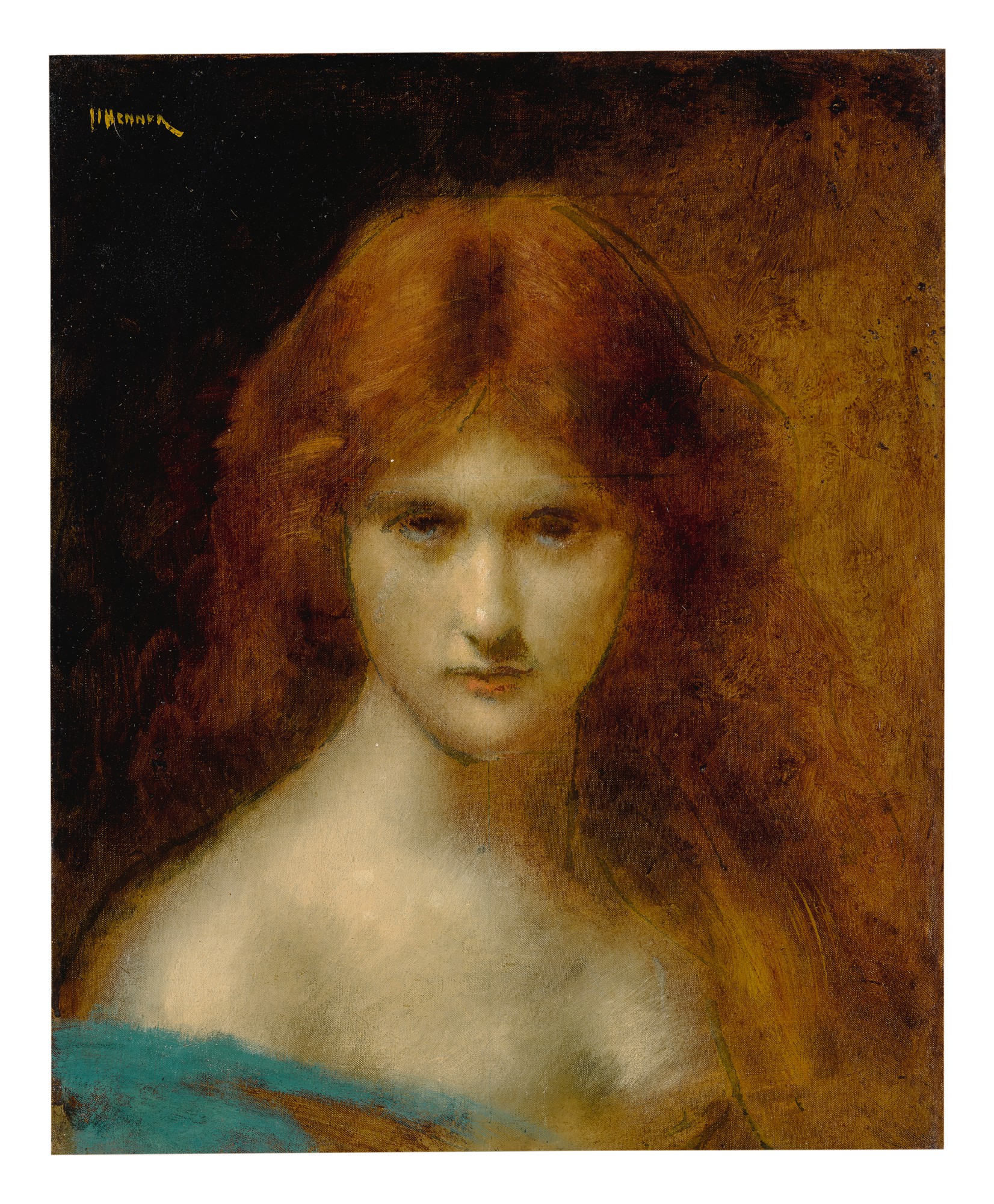 Jean Jacques Henner — Judith. Small Half-length Replica Turned Towards Left