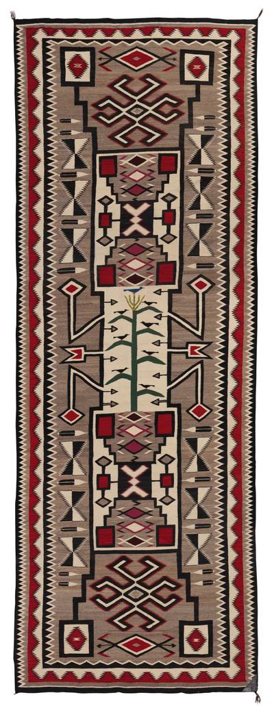 Navajo Runner with Cornstalk Motif
