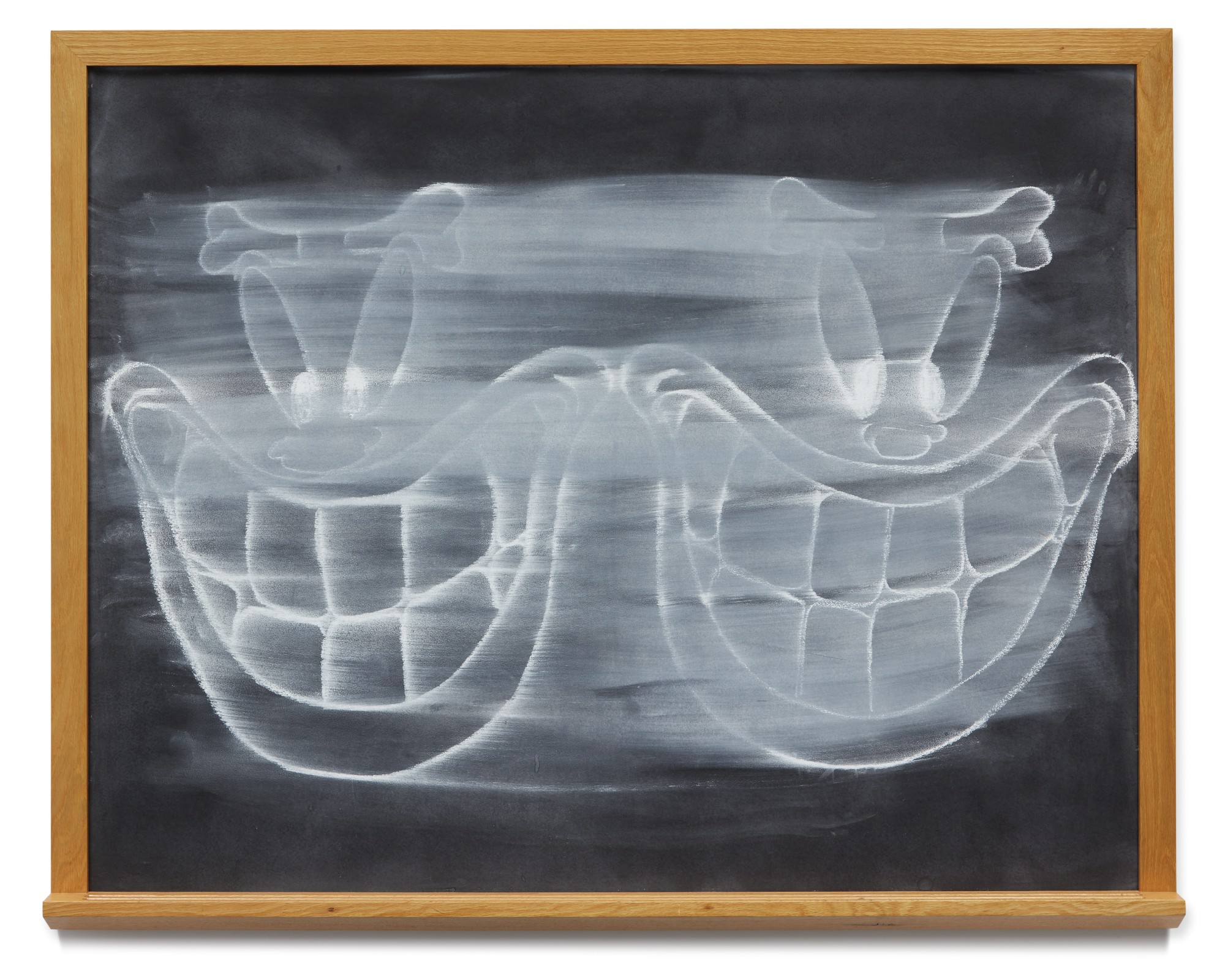 Gary Simmons — Black Chalkboard (Double Grin)