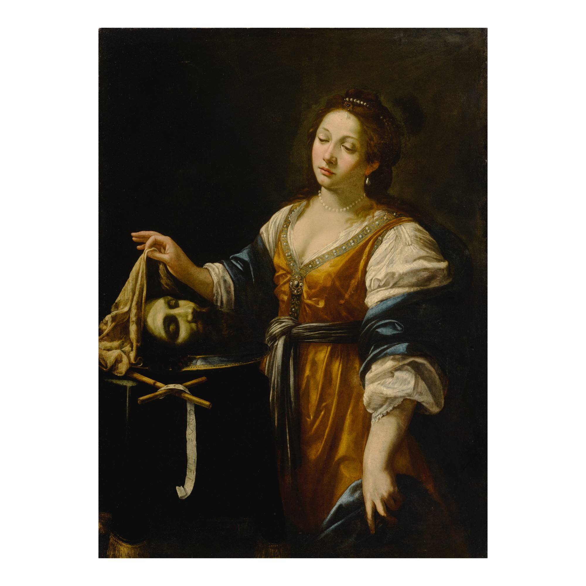 Roman follower of Caravaggio and Simon Vouet, circa 1620-25 — Salome with the head of Saint John the Baptist