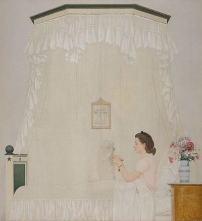 Sylvie et son Chien Champagne