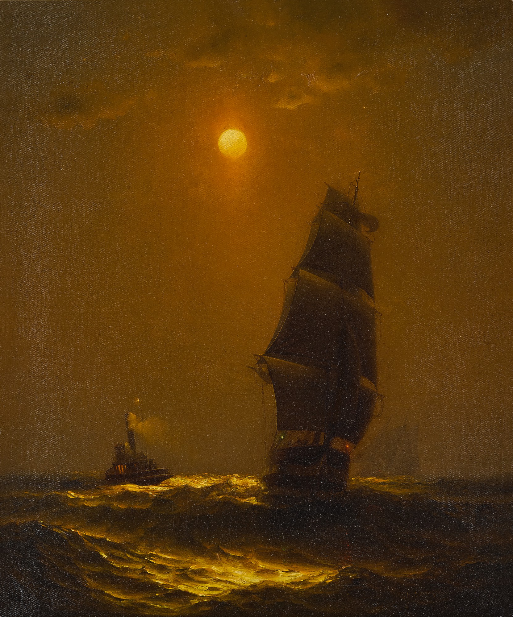 Moonlight Sail Off the Highlands