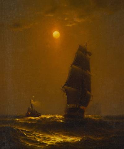 Moonlight Sail Off the Highlands