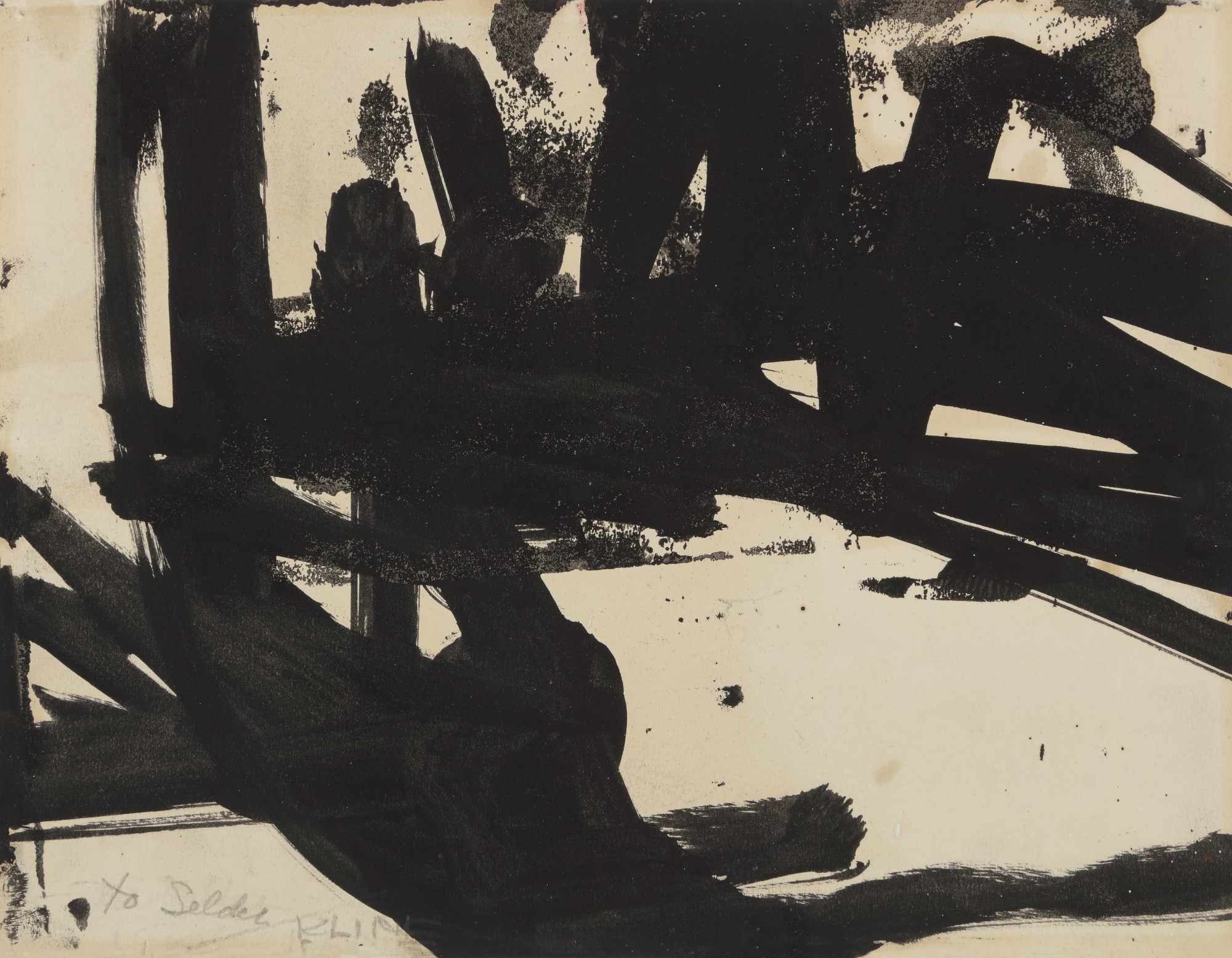 Franz Kline — Untitled (Study for Untitled, 1957)