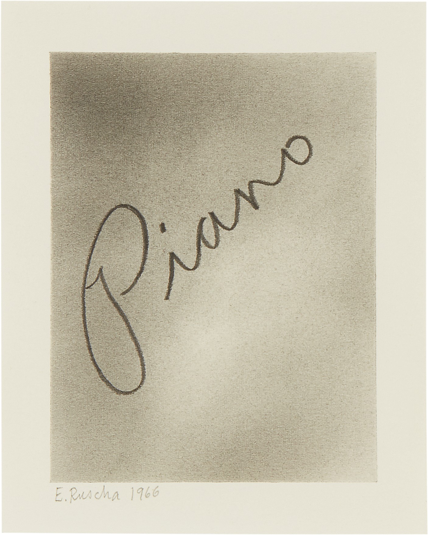 Ed Ruscha — Piano #3