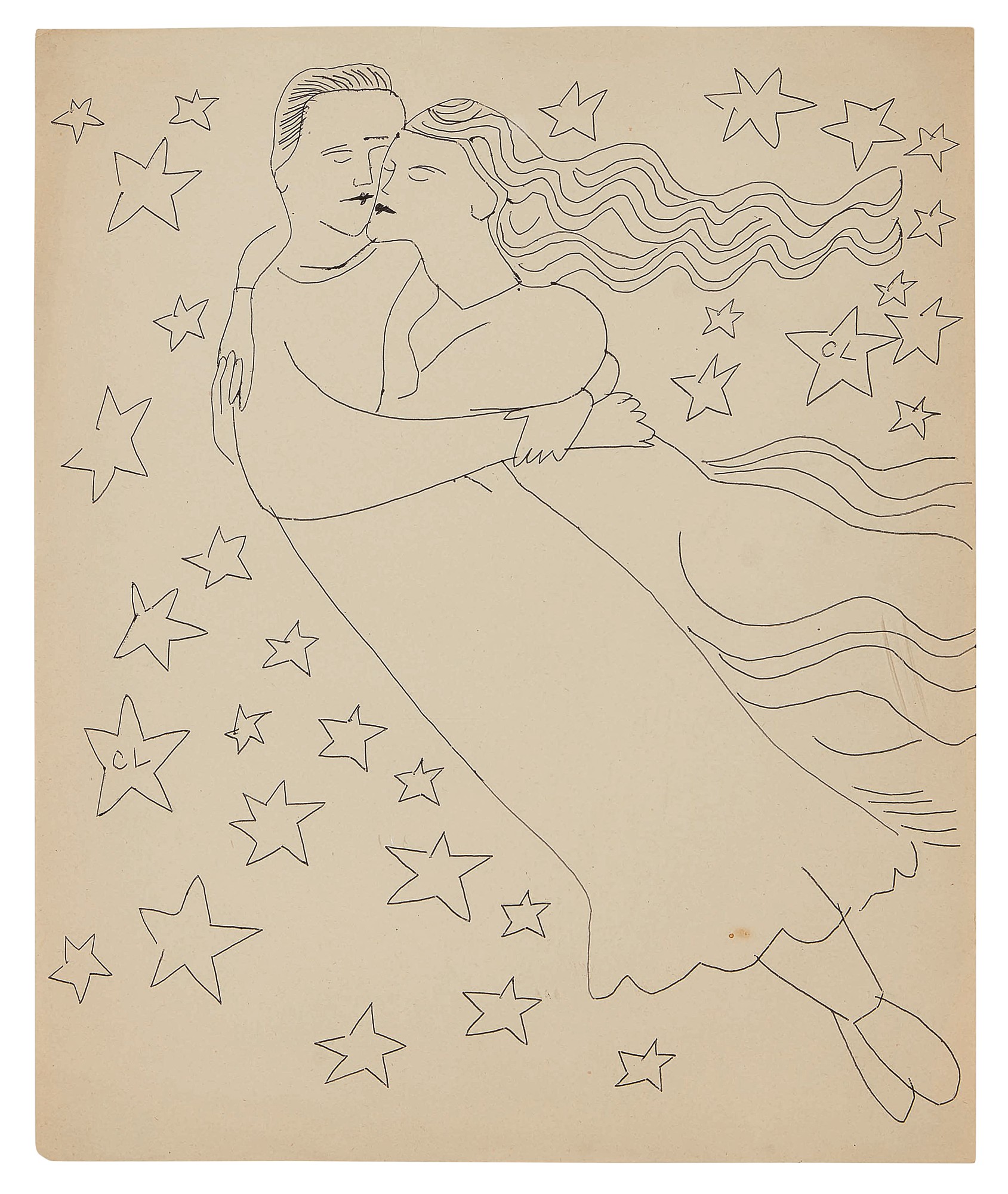 Andy Warhol — Untitled (Male and Female Figure)