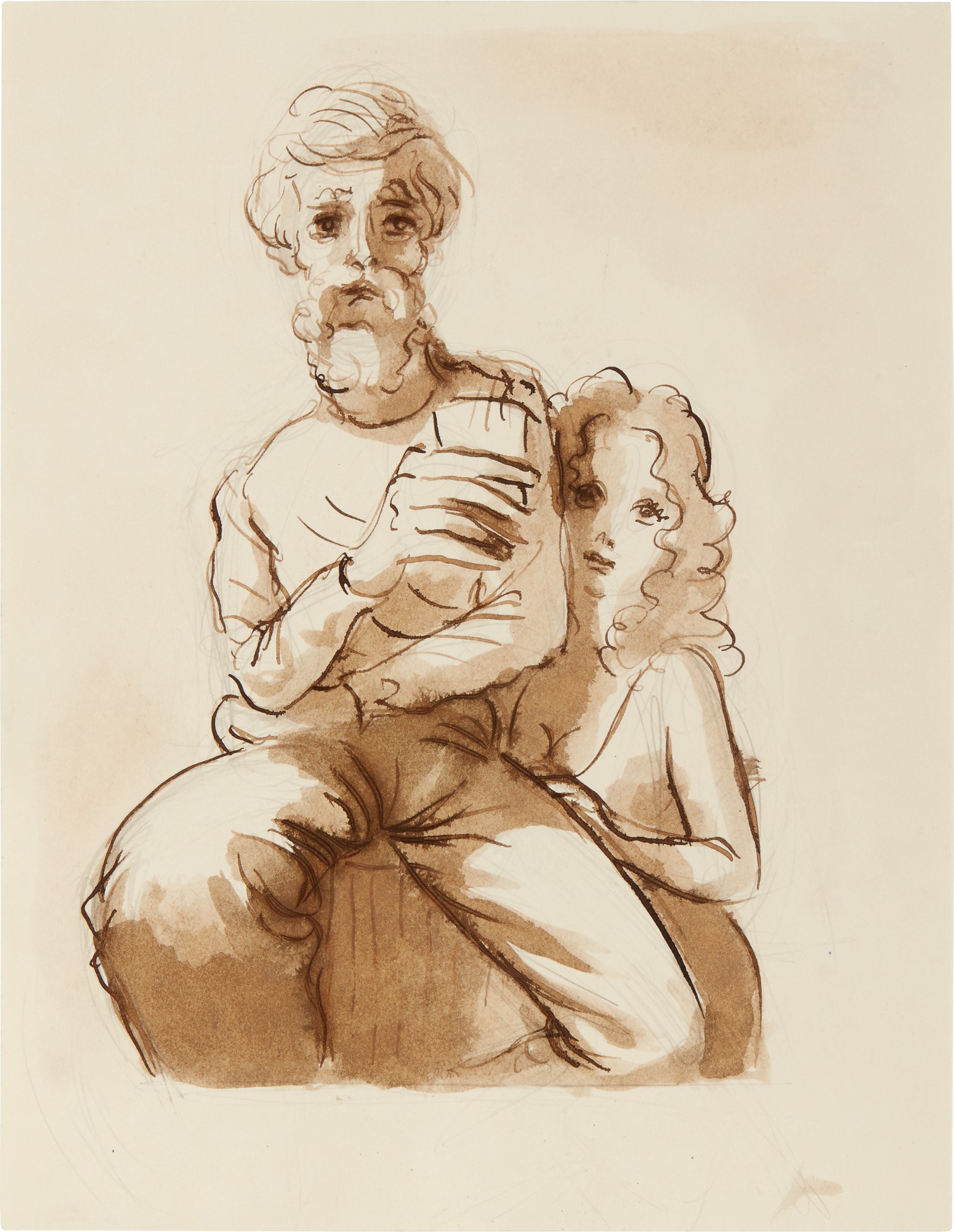 John Currin — Study for "Entertaining Mr. Acker Bilk"