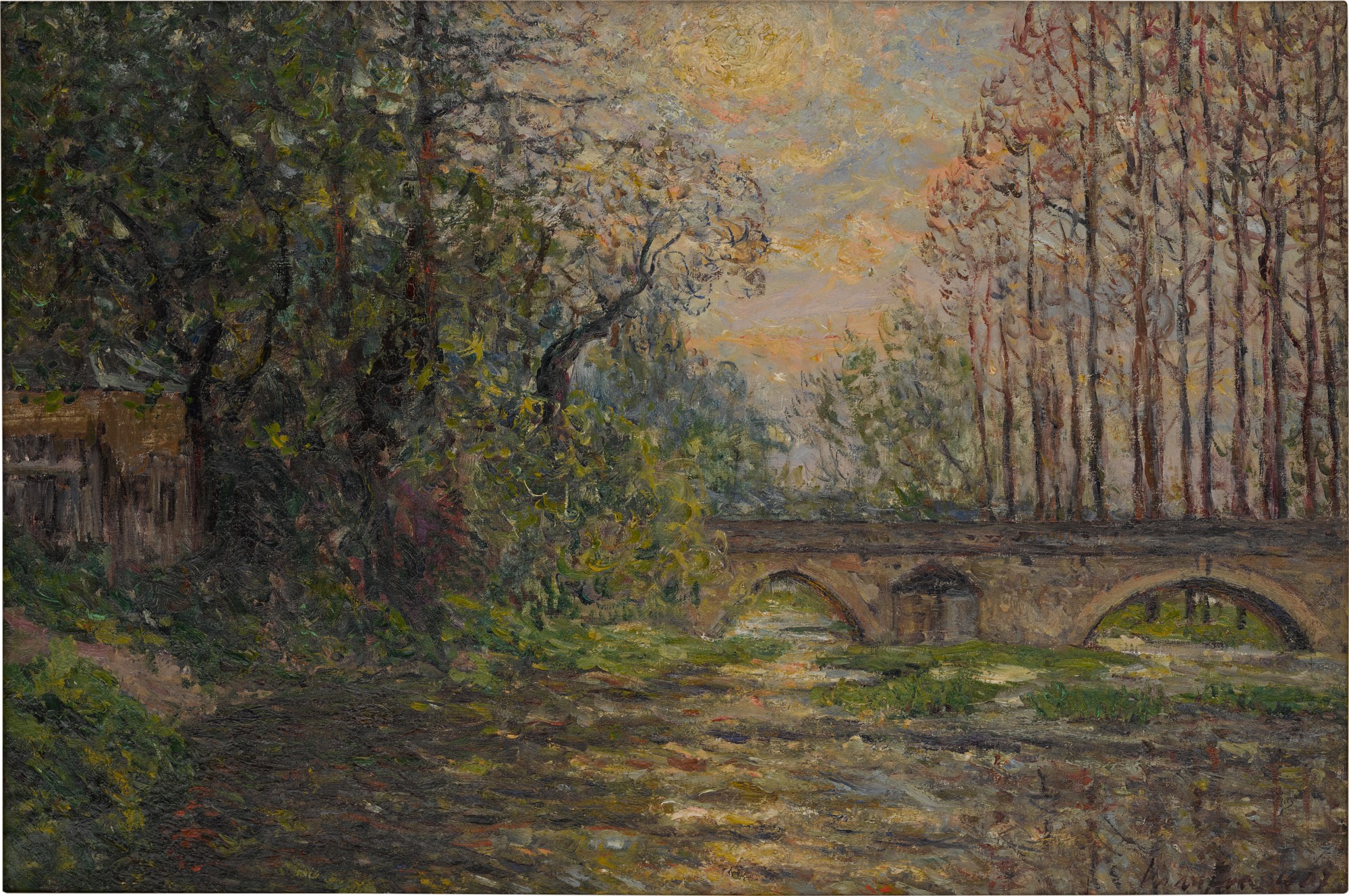 Maxime Maufra — Soleil couchant sur le Loir, Lavardin (Loir-et-Cher) 