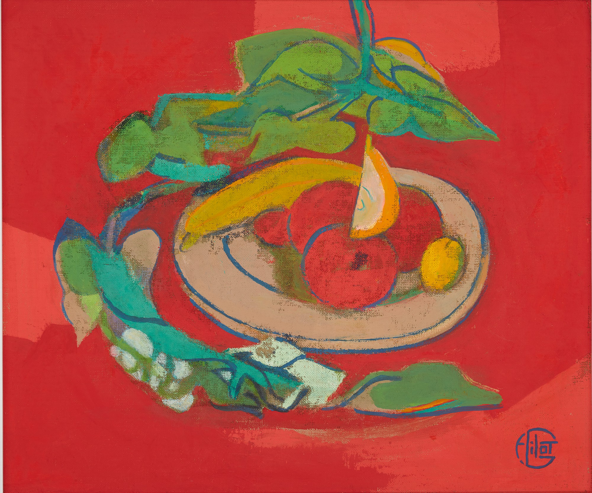 Françoise Gilot — Simply From Heart- A Dish of Fruits