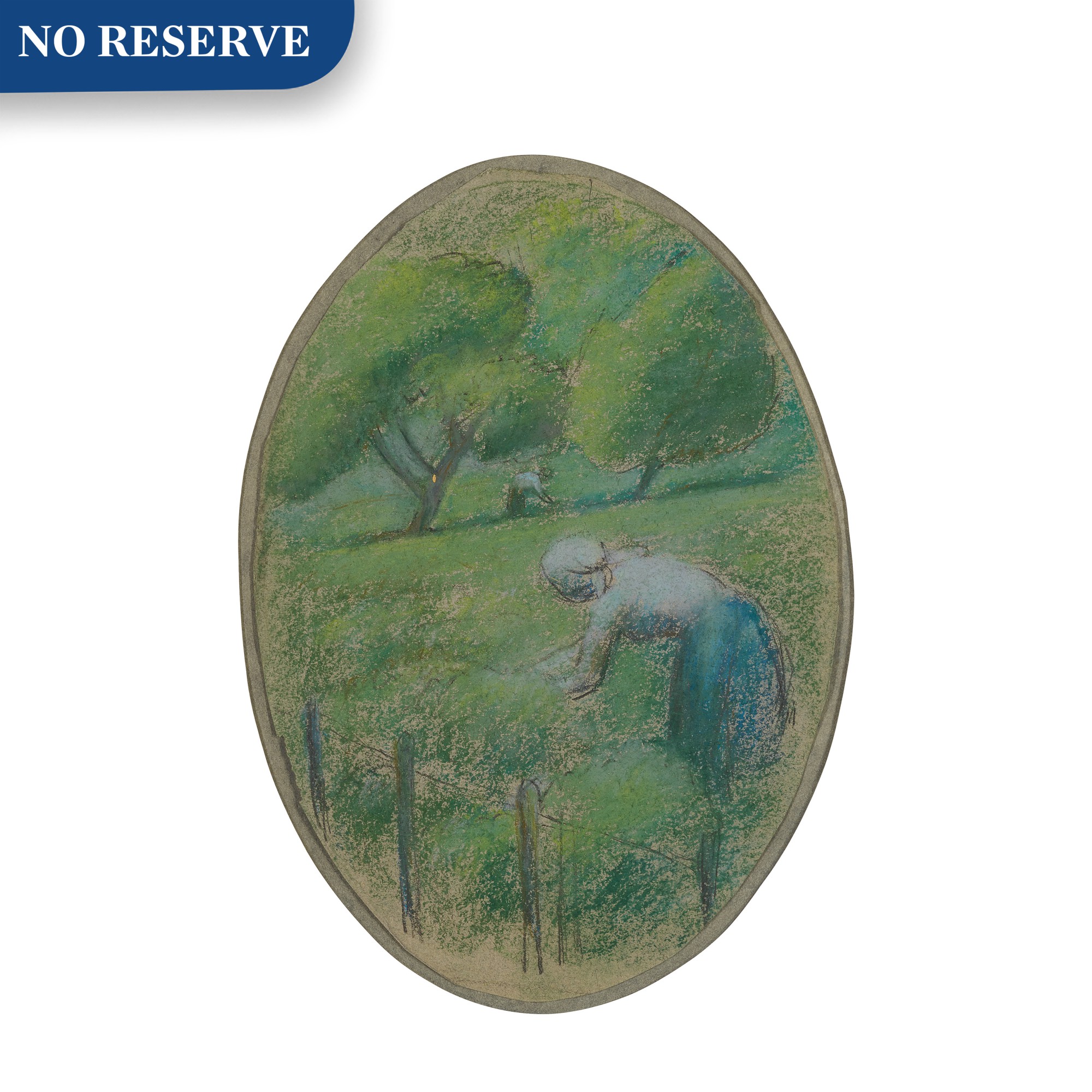 Works on Paper at No Reserve — Paysans dans une prairie