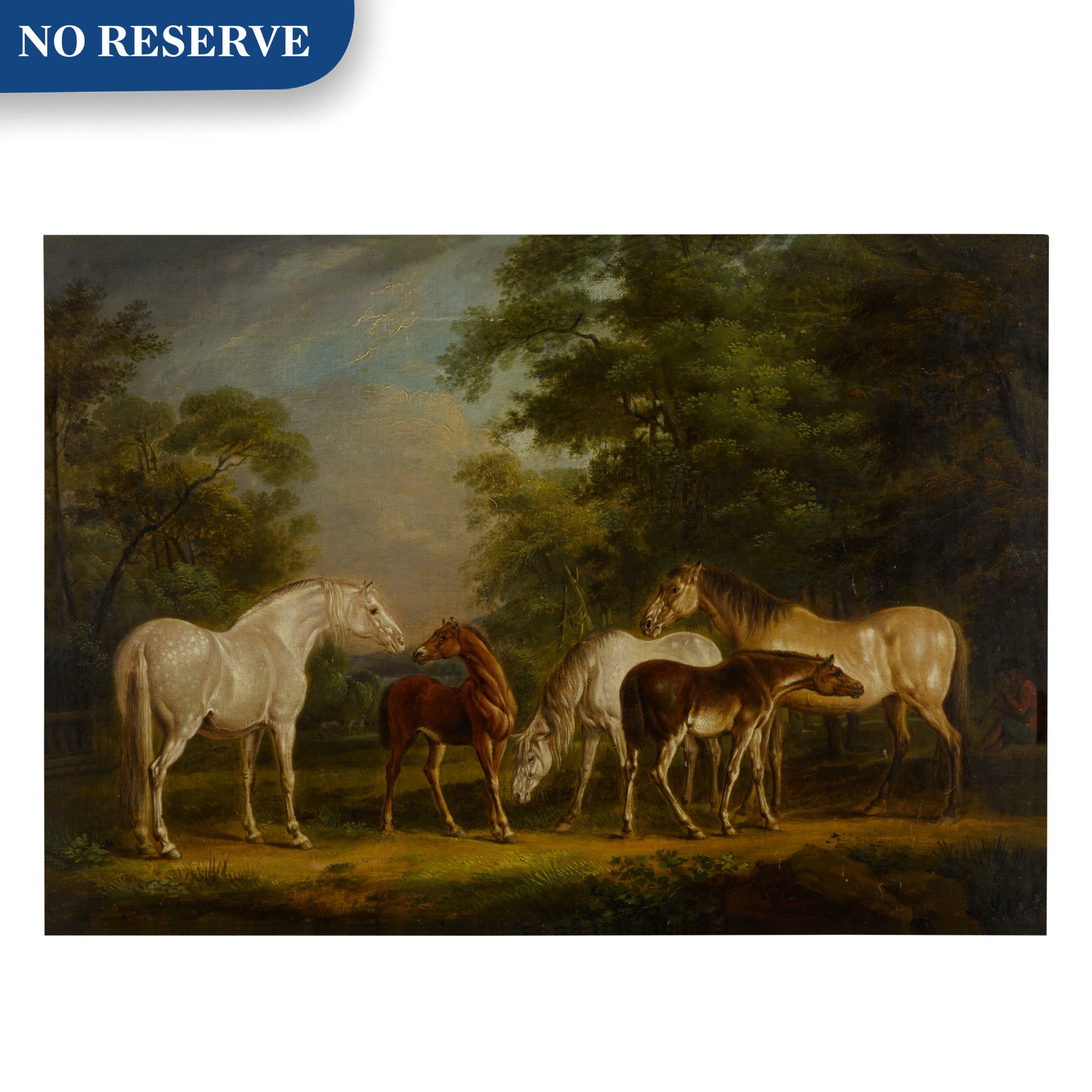 After George Stubbs — Mares and foals in a clearing