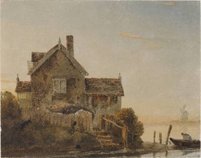 Tying up a Boat Near Battersea