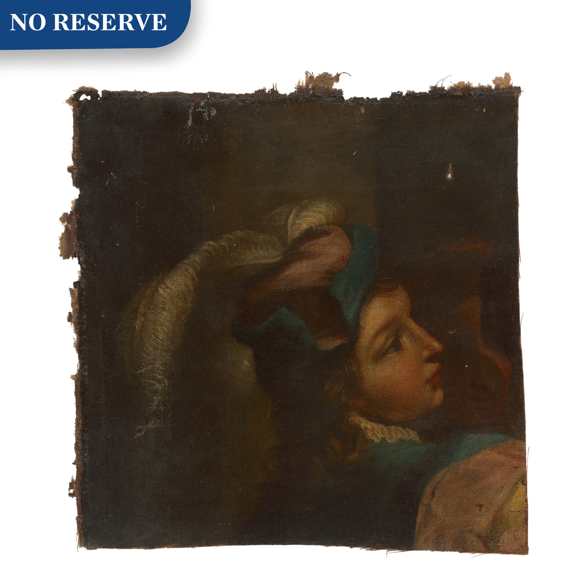 Florentine School, 17th century — Head of a young man with a feathered cap