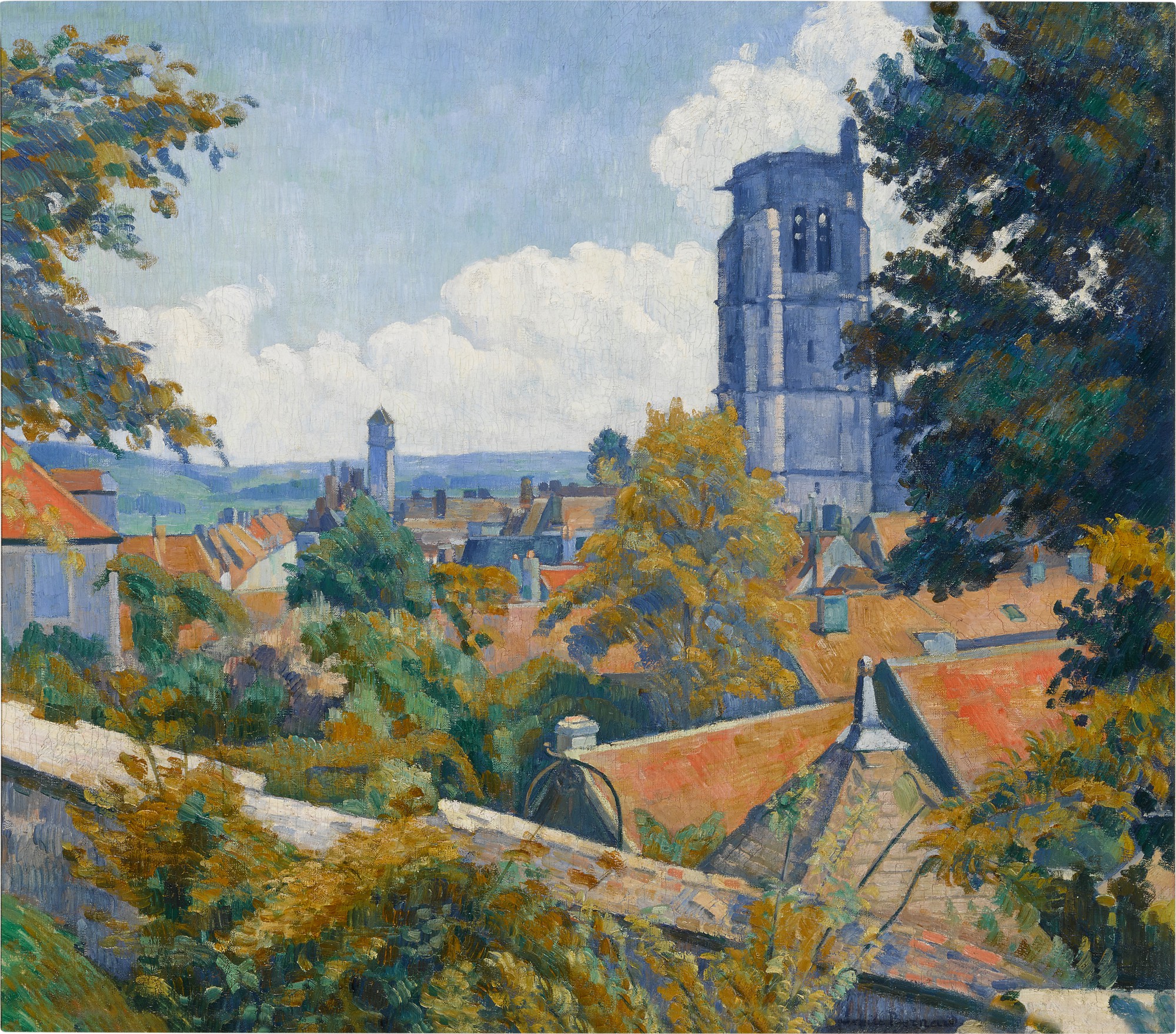 Vue sur Tonnerre avec l'église Notre Dame