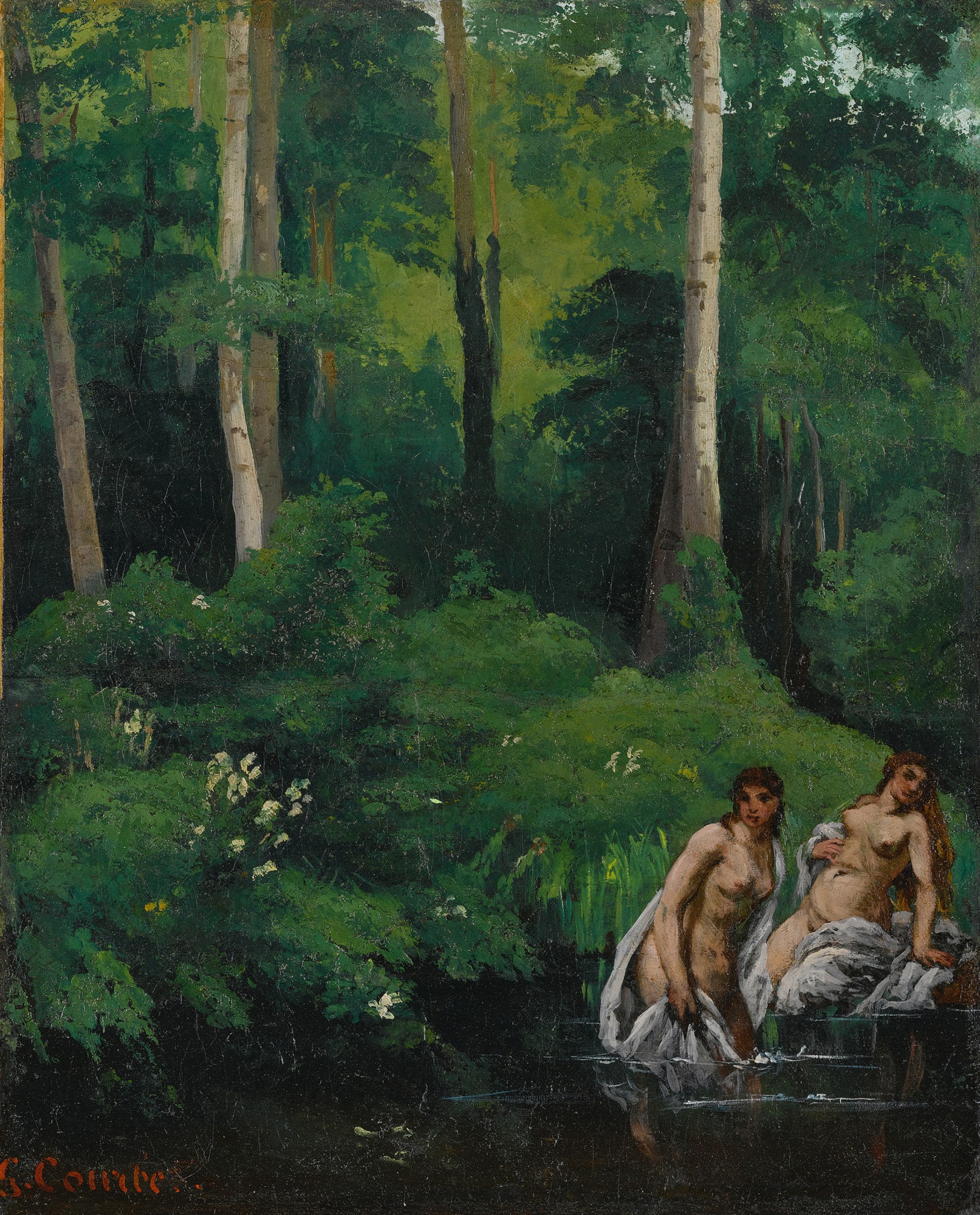 Baigneuses dans la forêt