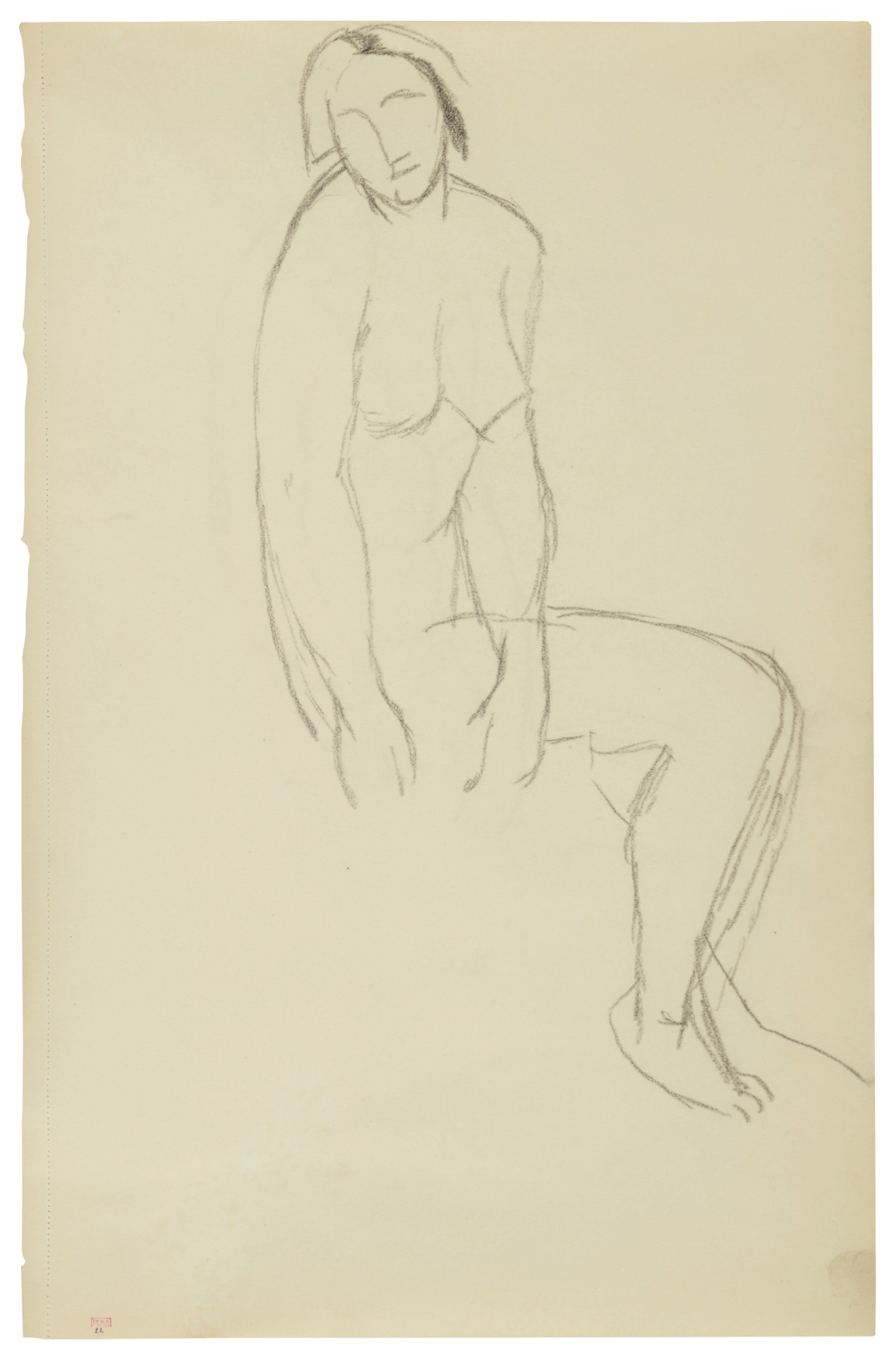 Amedeo Modigliani — Femme nue assise de trois quarts