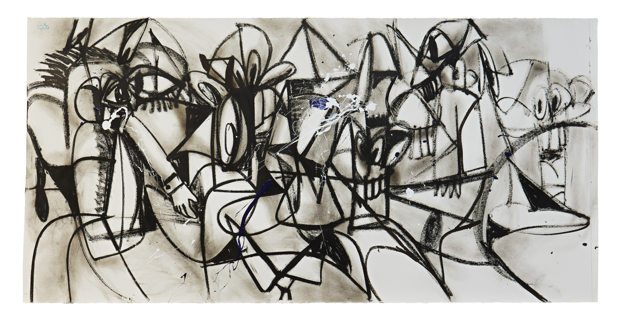 George Condo — Black and White Composition