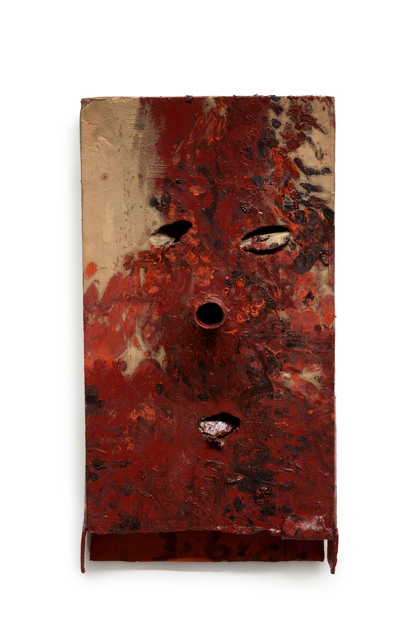 Mark Grotjahn — Untitled (Brown, Orange, Black 3.6.12 FK2 Mask M8.g)