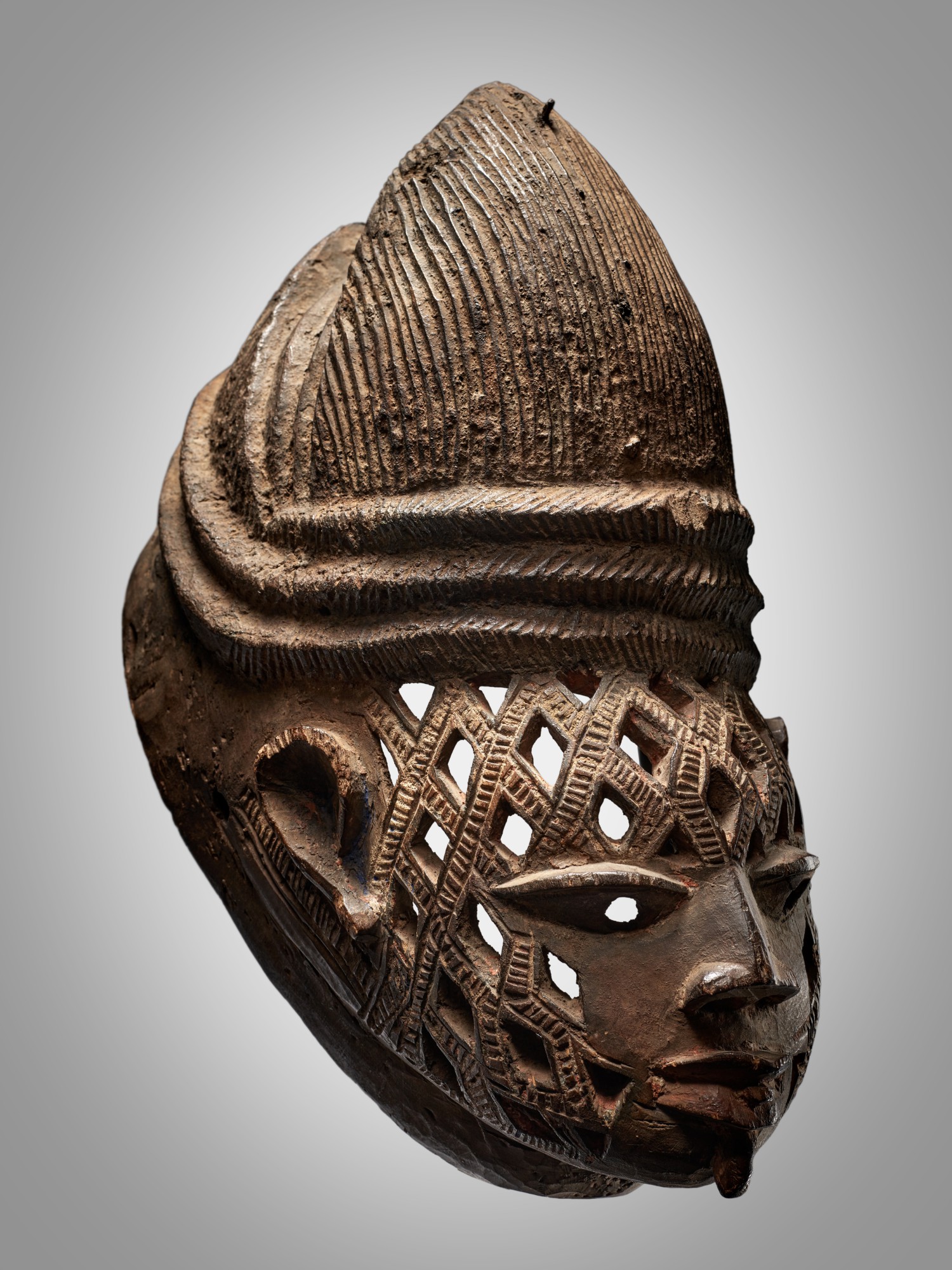 Yoruba-Nago Helmet Mask, attributed to Arobatan, Pobè, Republic of Benin — Yoruba-Nago Helmet Mask, attributed to Arobatan, Pobè, Republic of Benin
