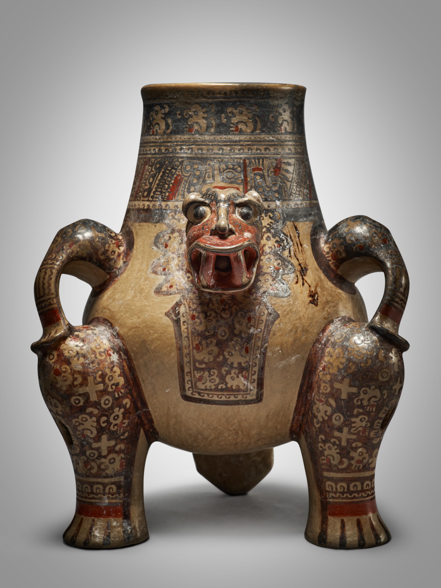 Costa Rican Jaguar Effigy Vessel, Guanacaste/Nicoya, circa AD 1000 - 1500 — Costa Rican Jaguar Effigy Vessel, Guanacaste/Nicoya, circa AD 1000 - 1500