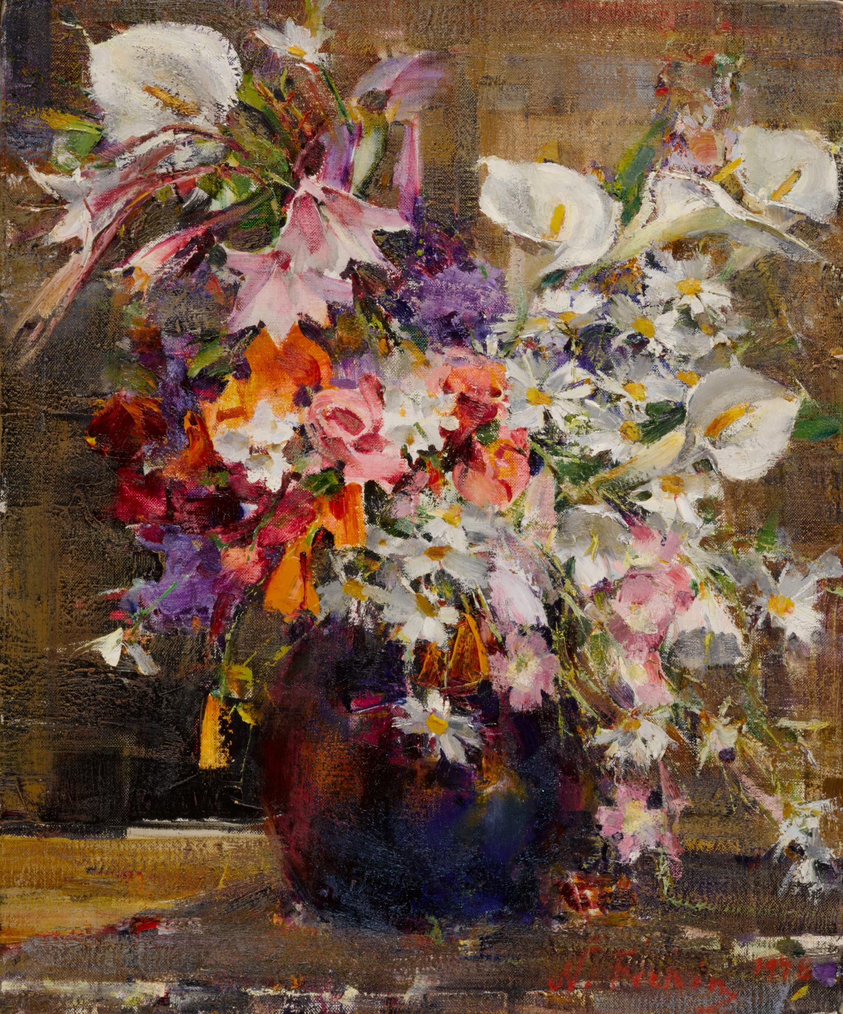 Nicolai Fechin — Floral with Daisies