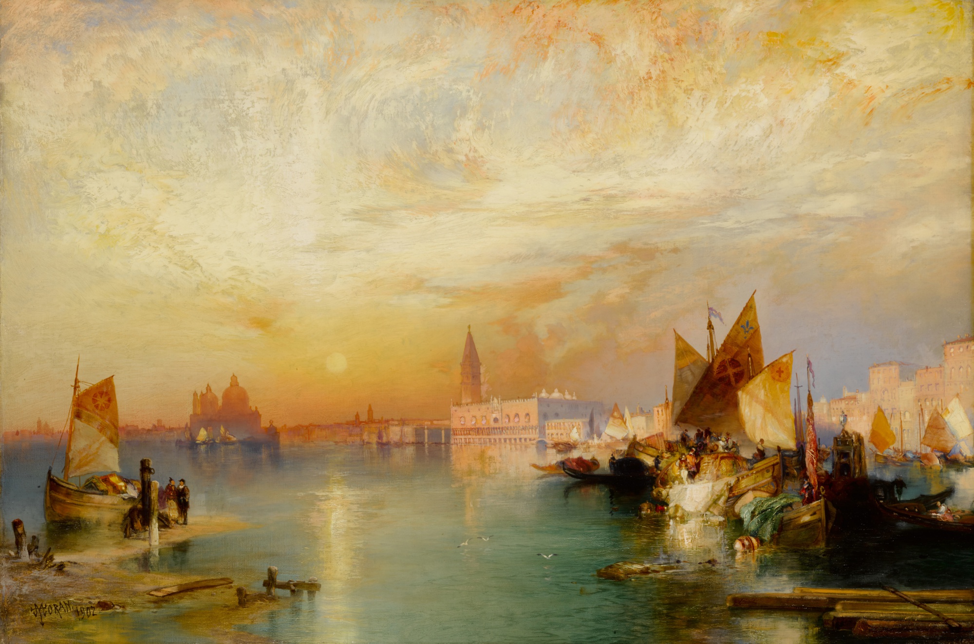Sunset Santa Maria and the Ducal Palace, Venice