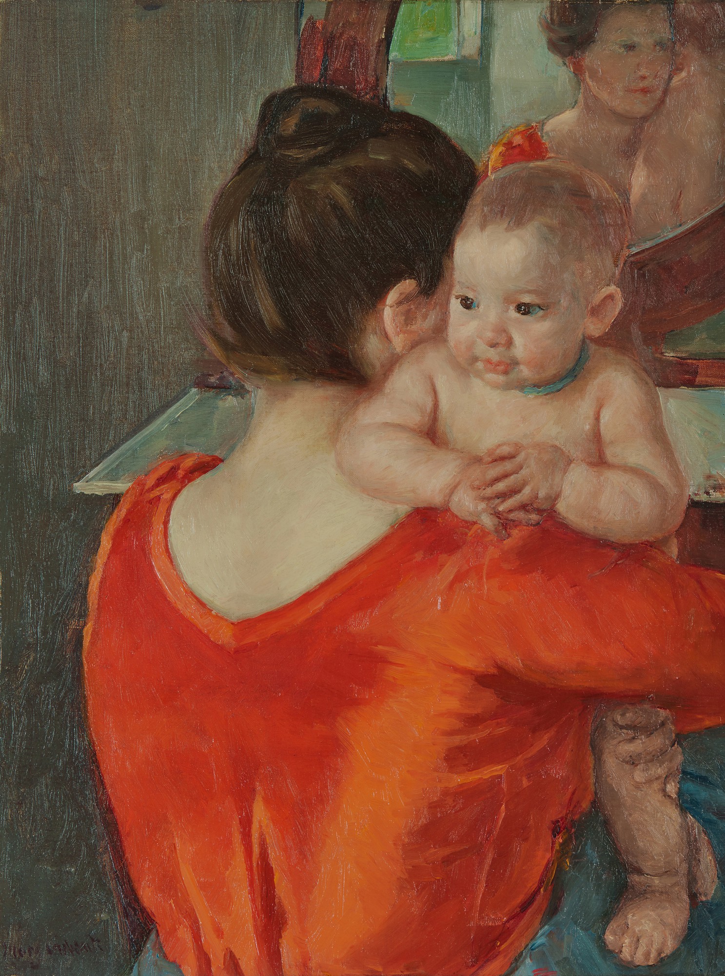 Mary Cassatt — Baby Charles Looking Over His Mother's Shoulder (No. 3)