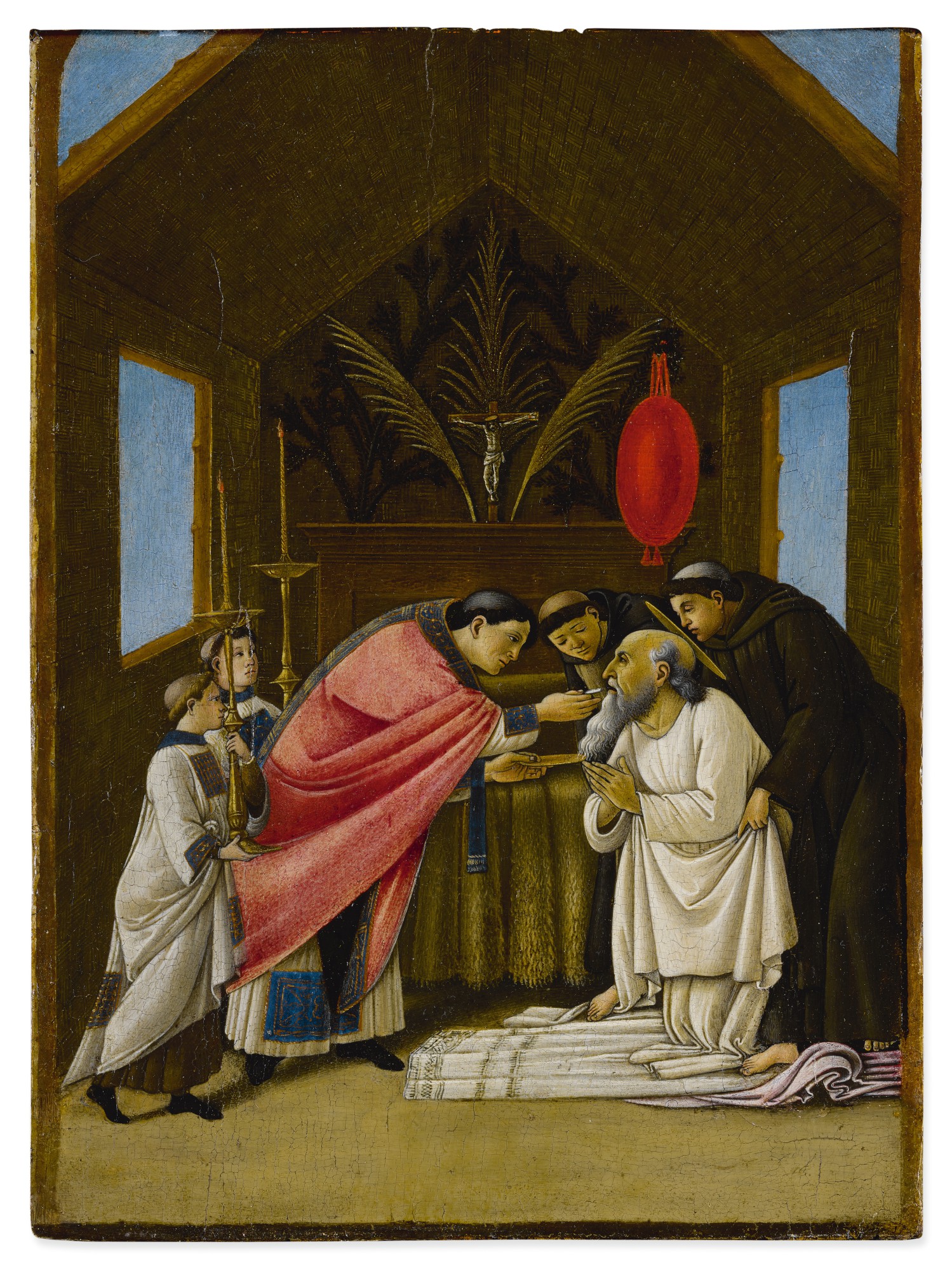 Attributed to Alessandro di Mariano Filipepi, called Botticelli, and Studio — The Last Communion of Saint Jerome