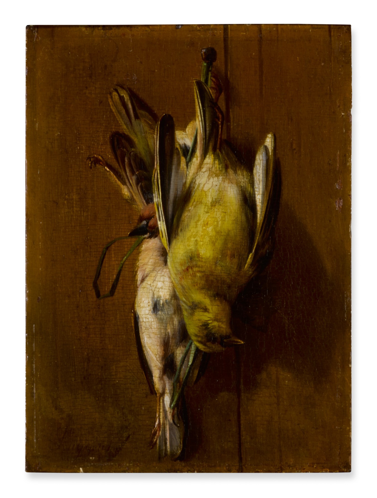 François-Joseph Huijgens — Game piece with a yellow hammer and house sparrow