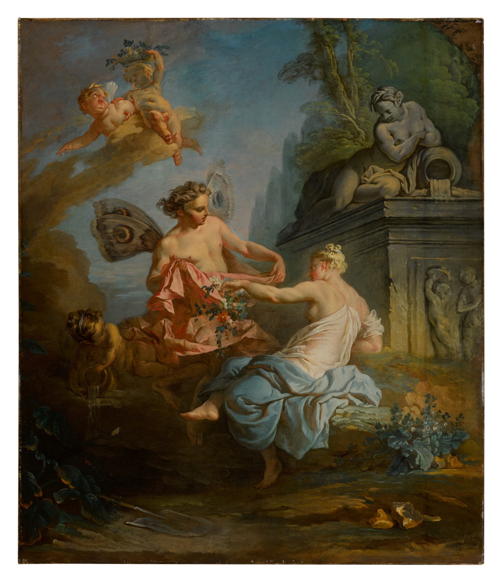 French School, circa 1760-1770 — Flora and Zephyr