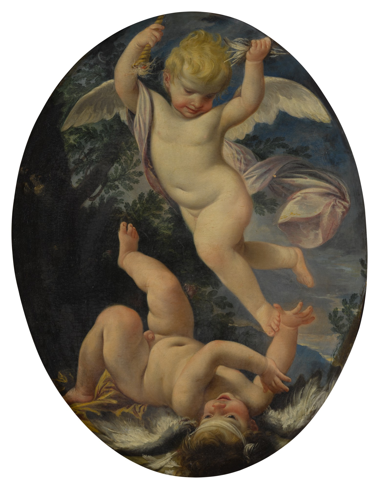 Attributed to Donato Creti — Sacred and profane love