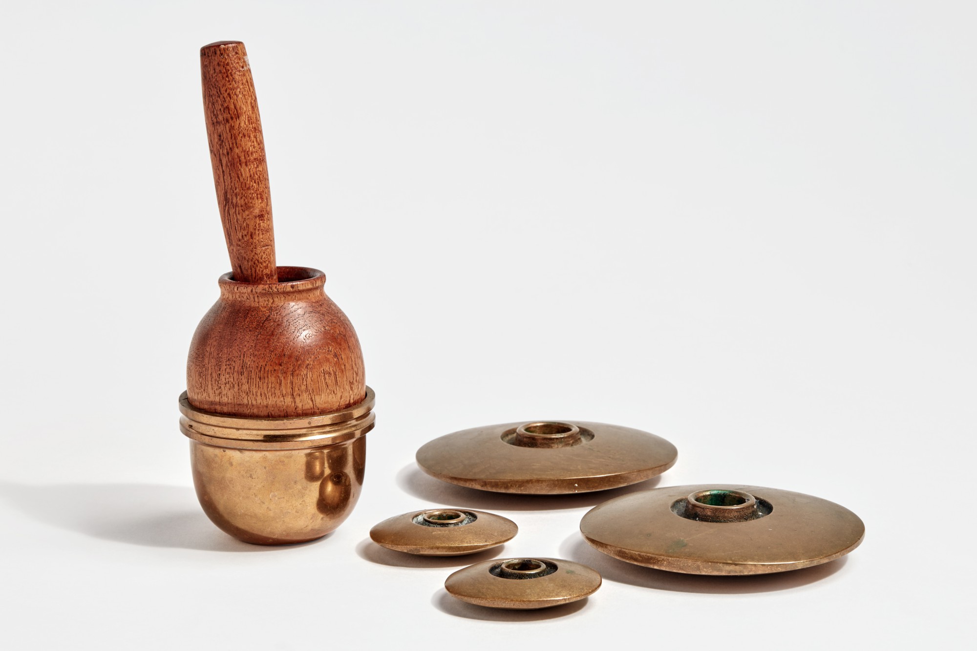 Bertel Gardberg — Mortar And Pestle with Four Candleholders