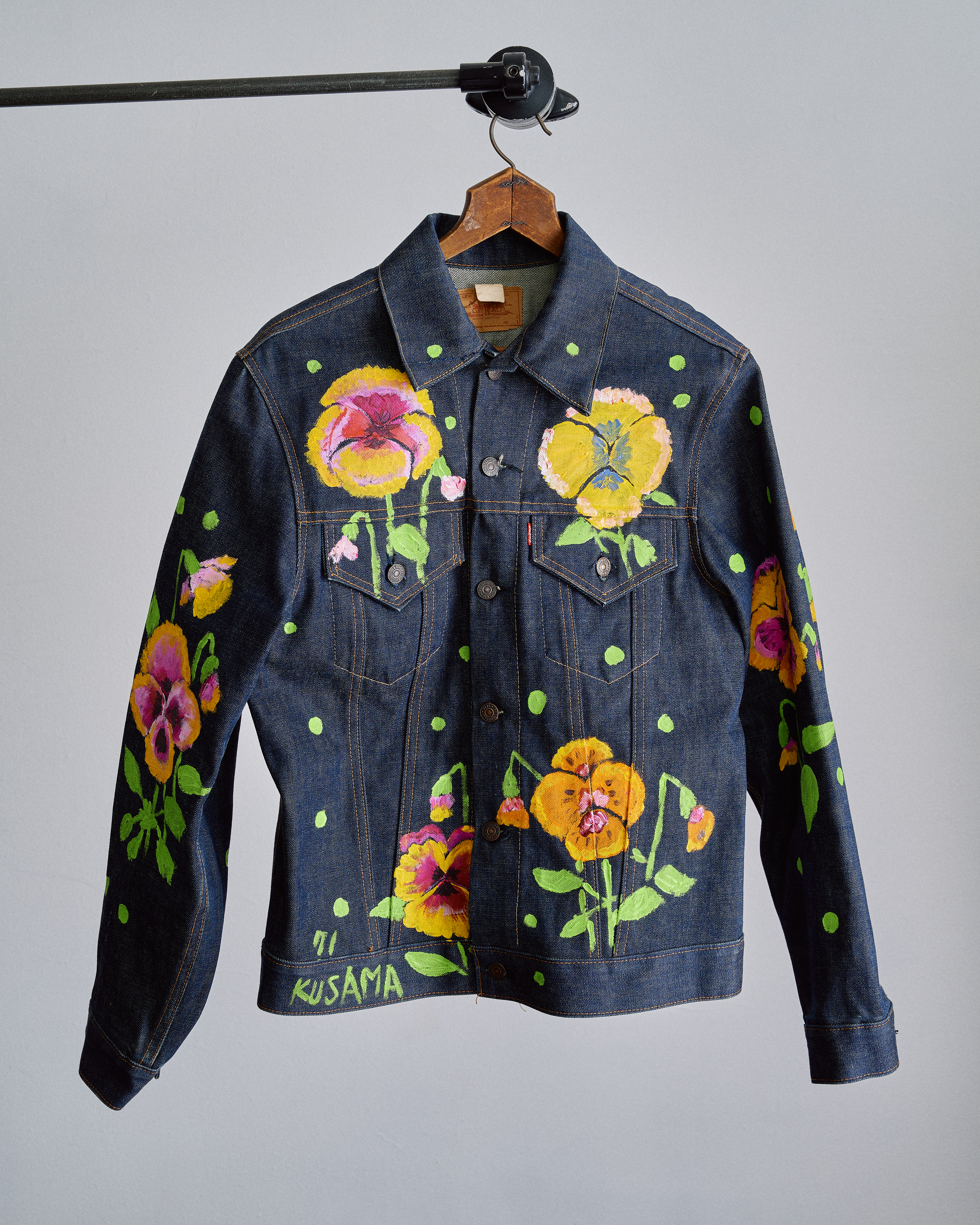 Yayoi Kusama — Untitled (Hand-Painted Levi's Jean Jacket)