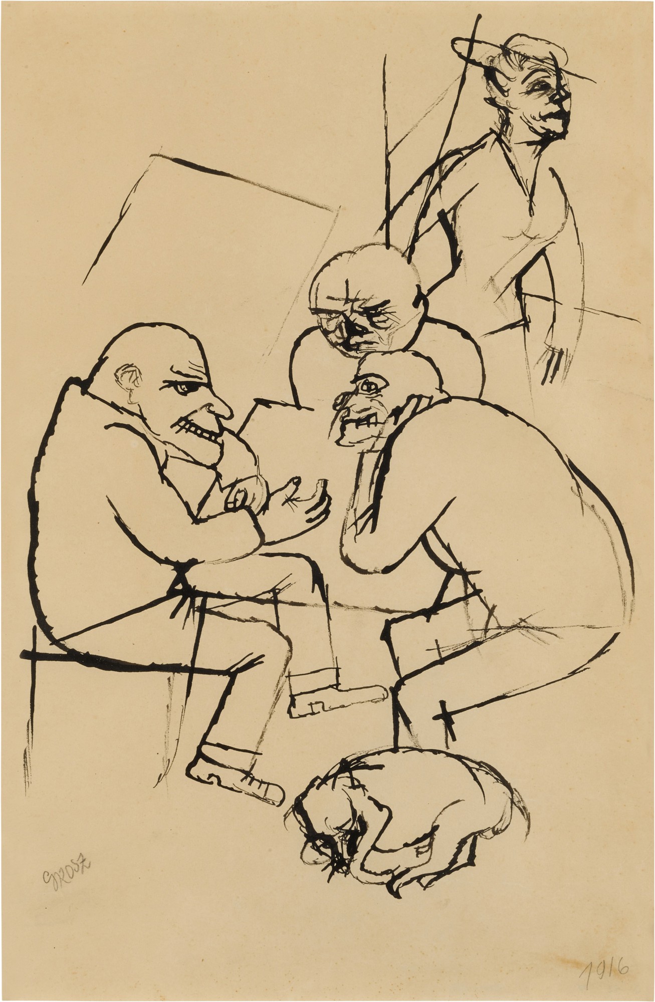 George Grosz — Gespräch (Conversation)