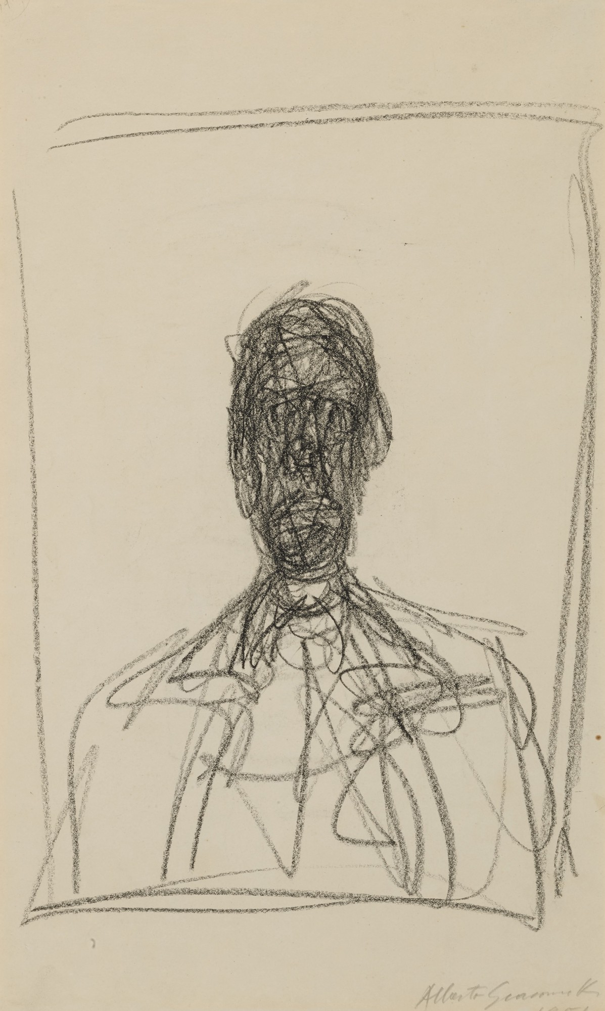 Alberto Giacometti — Tête de Diego & Femme lisant (A Double-Sided Work)