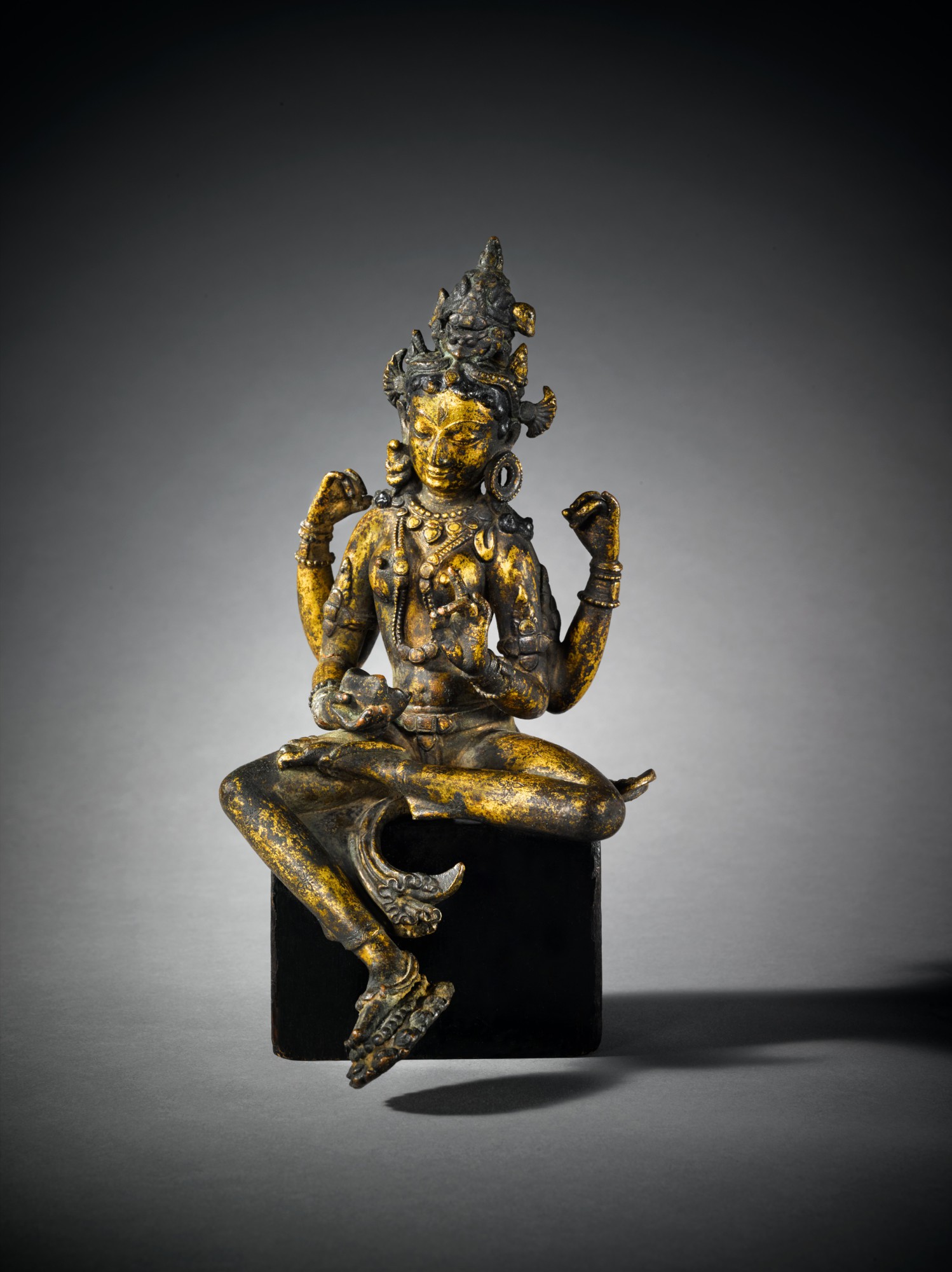 Unknown (Historical) — A Gilt Copper Alloy Figure Depicting Mahalakshmi, Nepal, 13th/14th Century