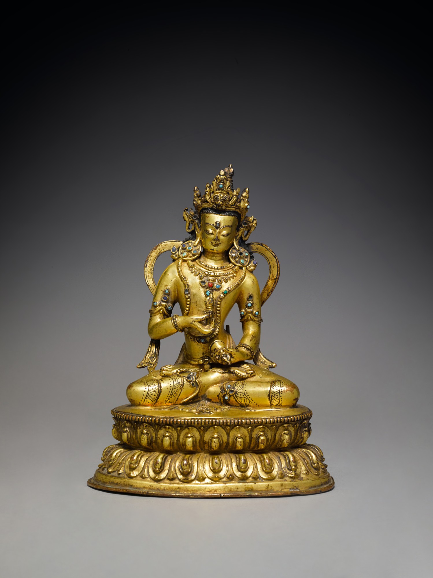 Another Property — A Gilt Copper Alloy Figure of Vajrasattva, Tibet, 15th Century