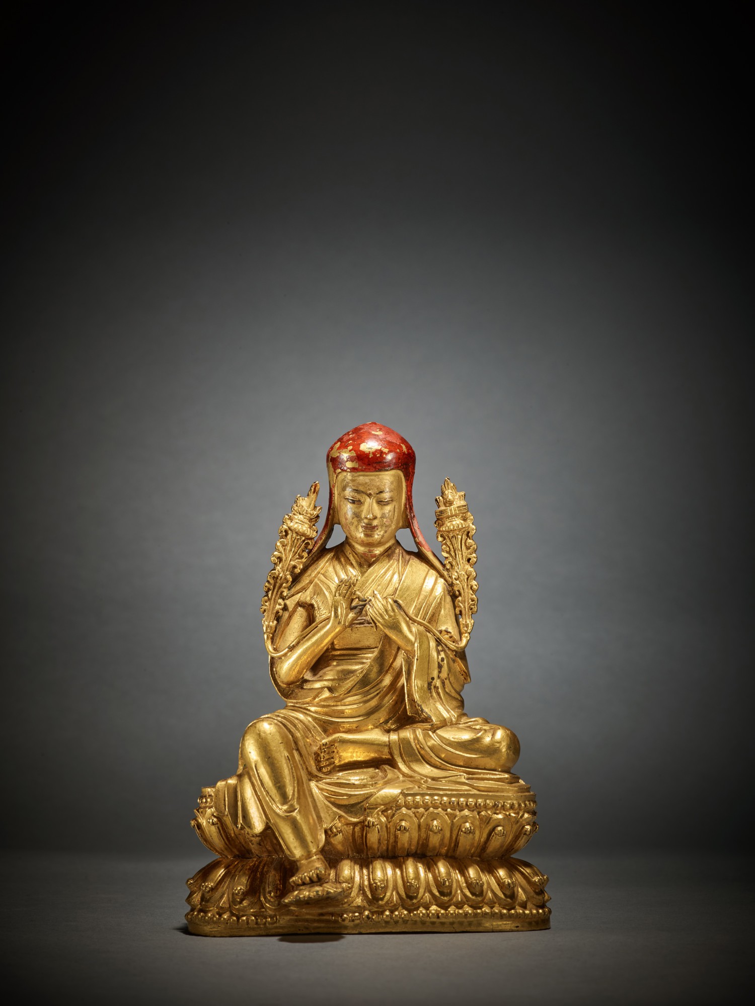 Unknown (Historical) — A Gilt Copper Alloy Figure of A Sakya Lama, Tibet, 17th Century
