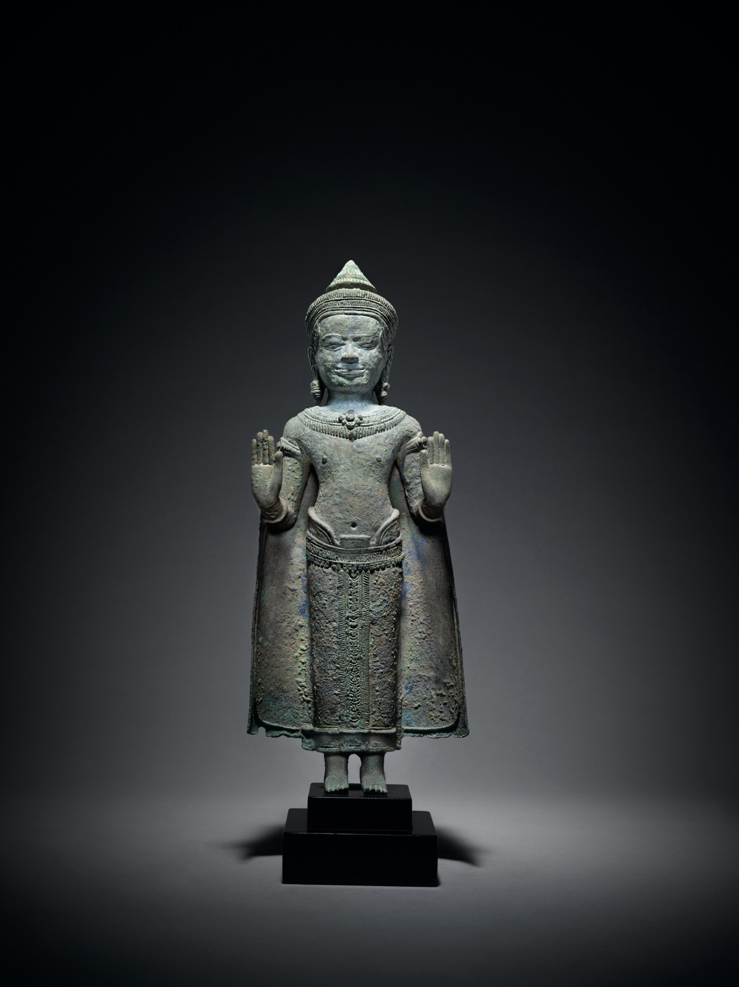 Unknown — A Copper Alloy Figure of Standing Buddha, Thailand, Lopburi style, 13th Century